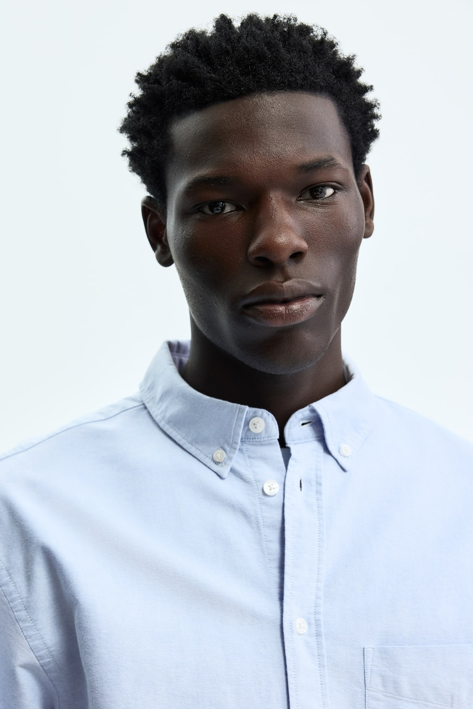 Regular Fit Oxford shirt - Light blue/White/Black/Green/Striped/Light blue/Striped/White/Pinstriped/Light blue/Striped - 5