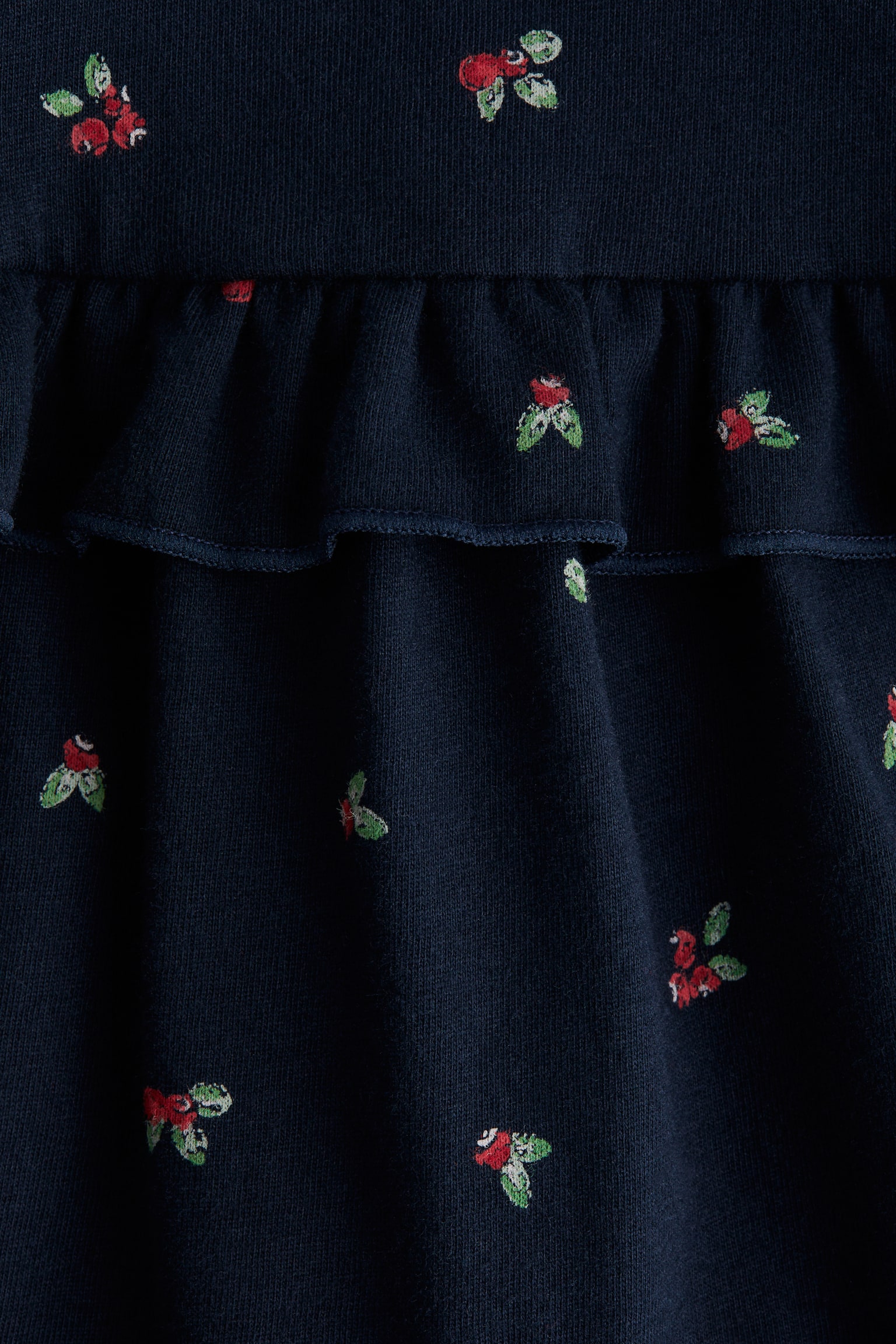 Printed cotton dress - Navy blue/Lingonberries/Light beige/Christmas/Light beige/Christmas - 2