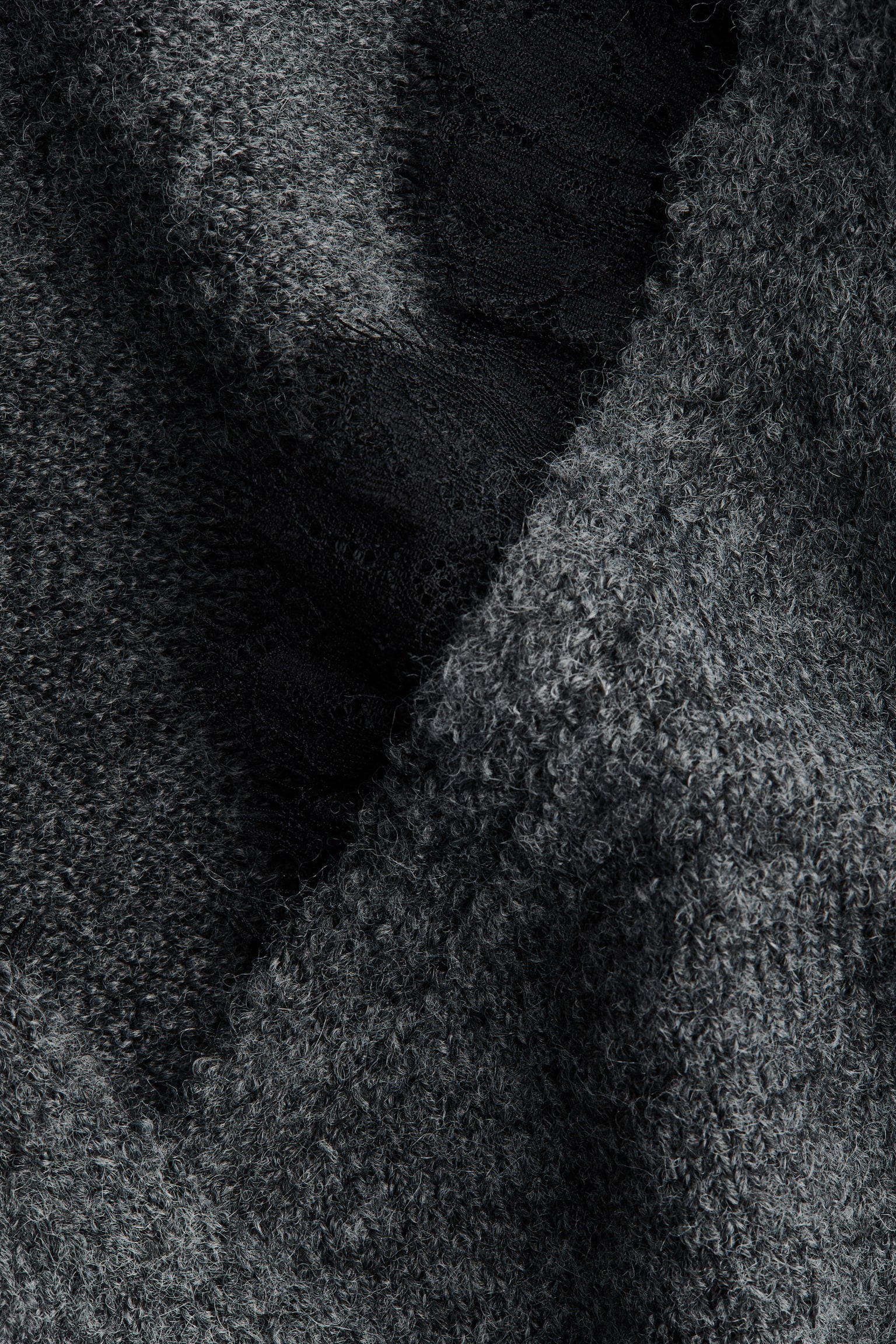 Женский свитер H&M Lace-Detail Knit, цвет: Тёмный серый — фото 6