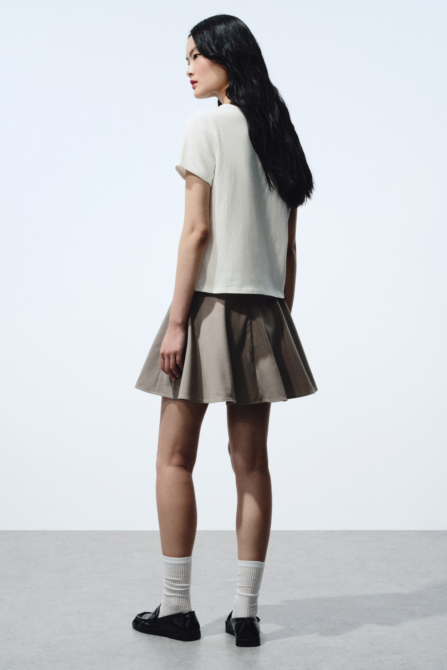 Áo thun cotton in hình - Màu trắng/Ngựa/Màu xanh tím than/Paris - 4