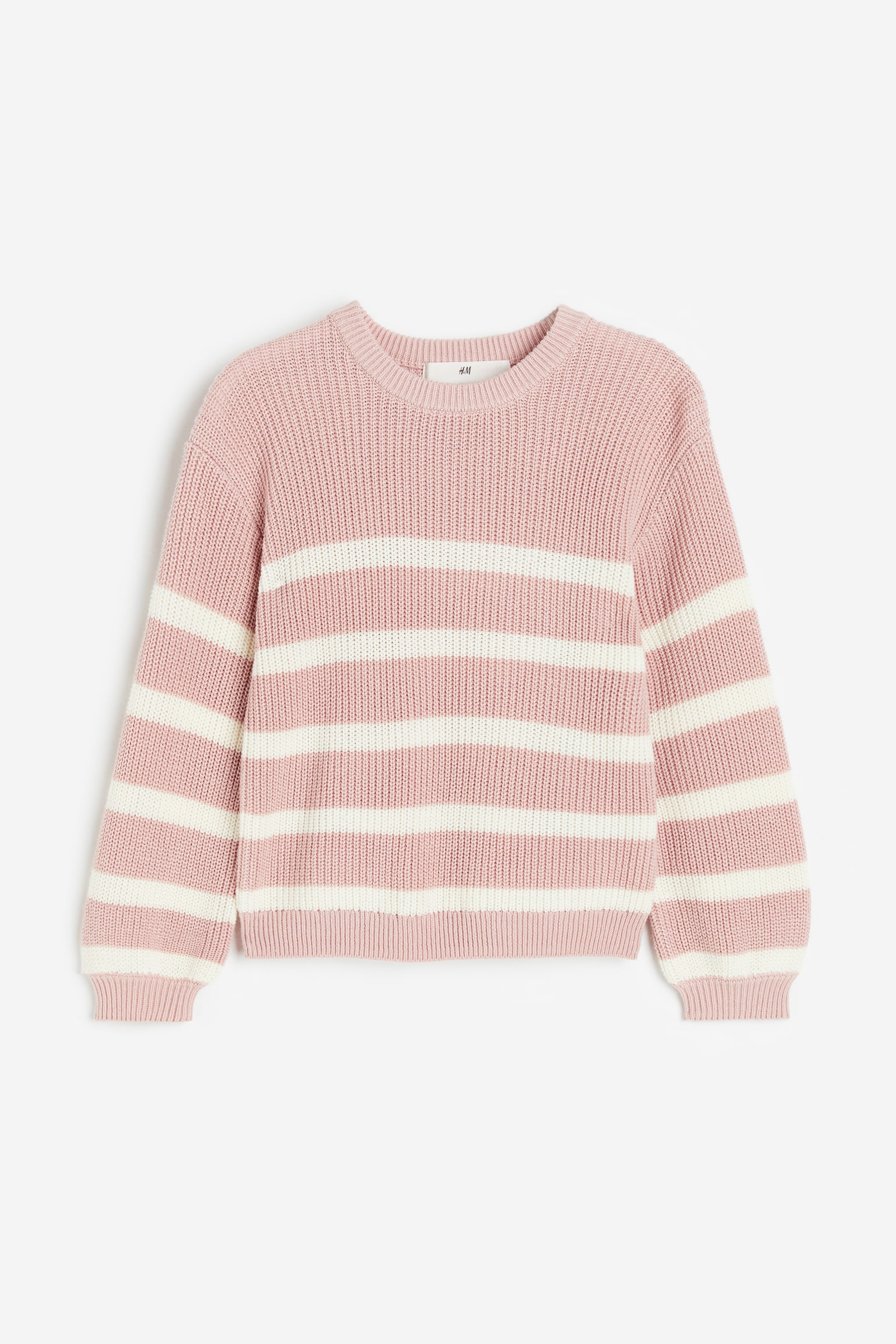 Textured Knit Sweater - Pink/Stripe/Black/Stripe/White/Black stripe - 1