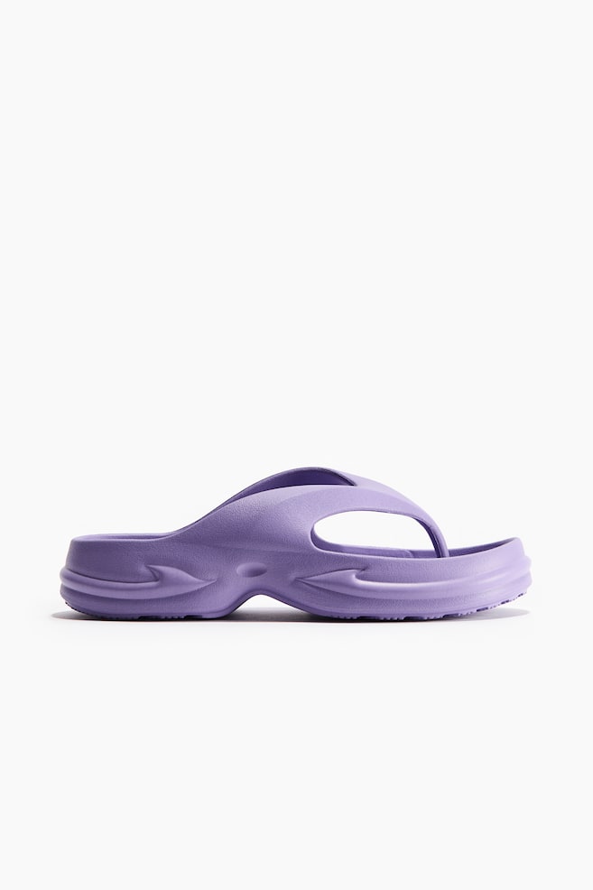 Chunky flip-flops - Light purple/Dark brown - 1