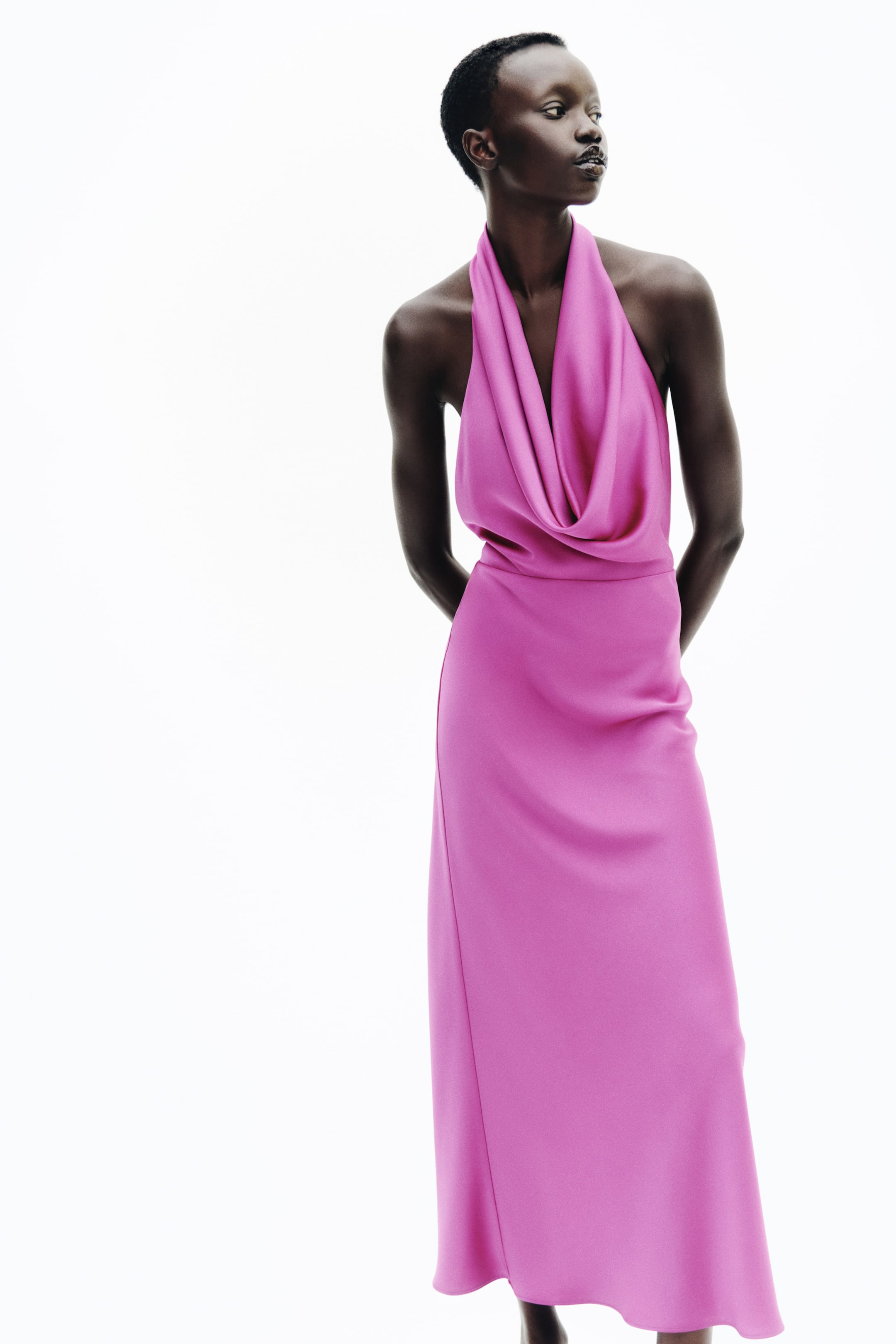 View larger image: Cowl-neck dress - Bright purple - Ladies | H&M 1