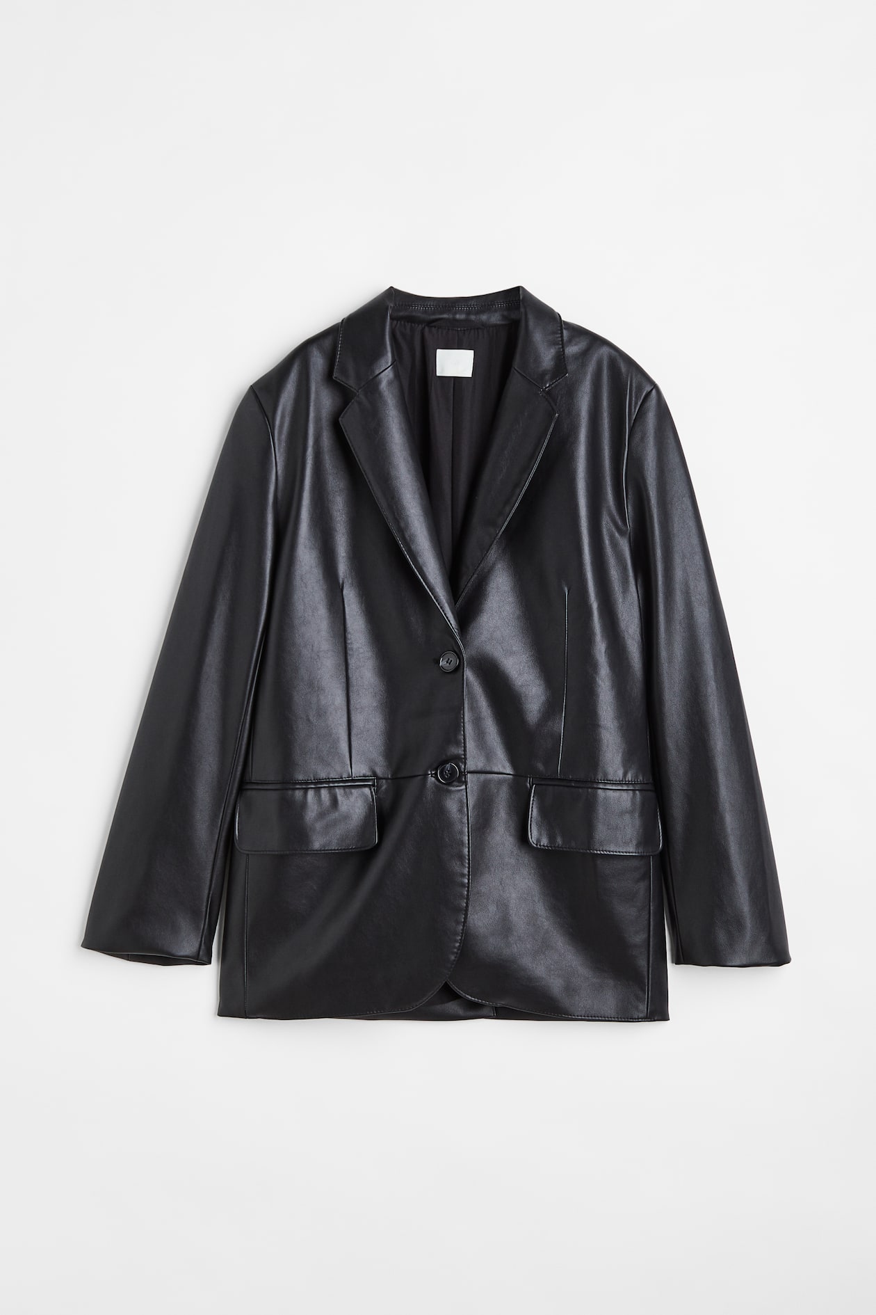 Oversized Jacket - Long sleeve - Regular length - Black - Ladies | H&M US