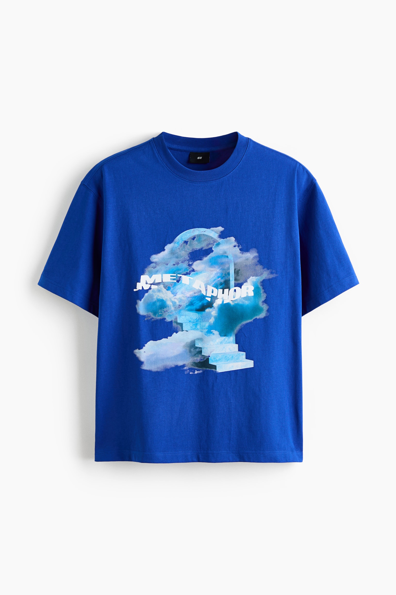 ルーズフィット プリントコットンTシャツ - ブルー／Metaphor/ネイビーブルー／Surreal/ピンク／Transform