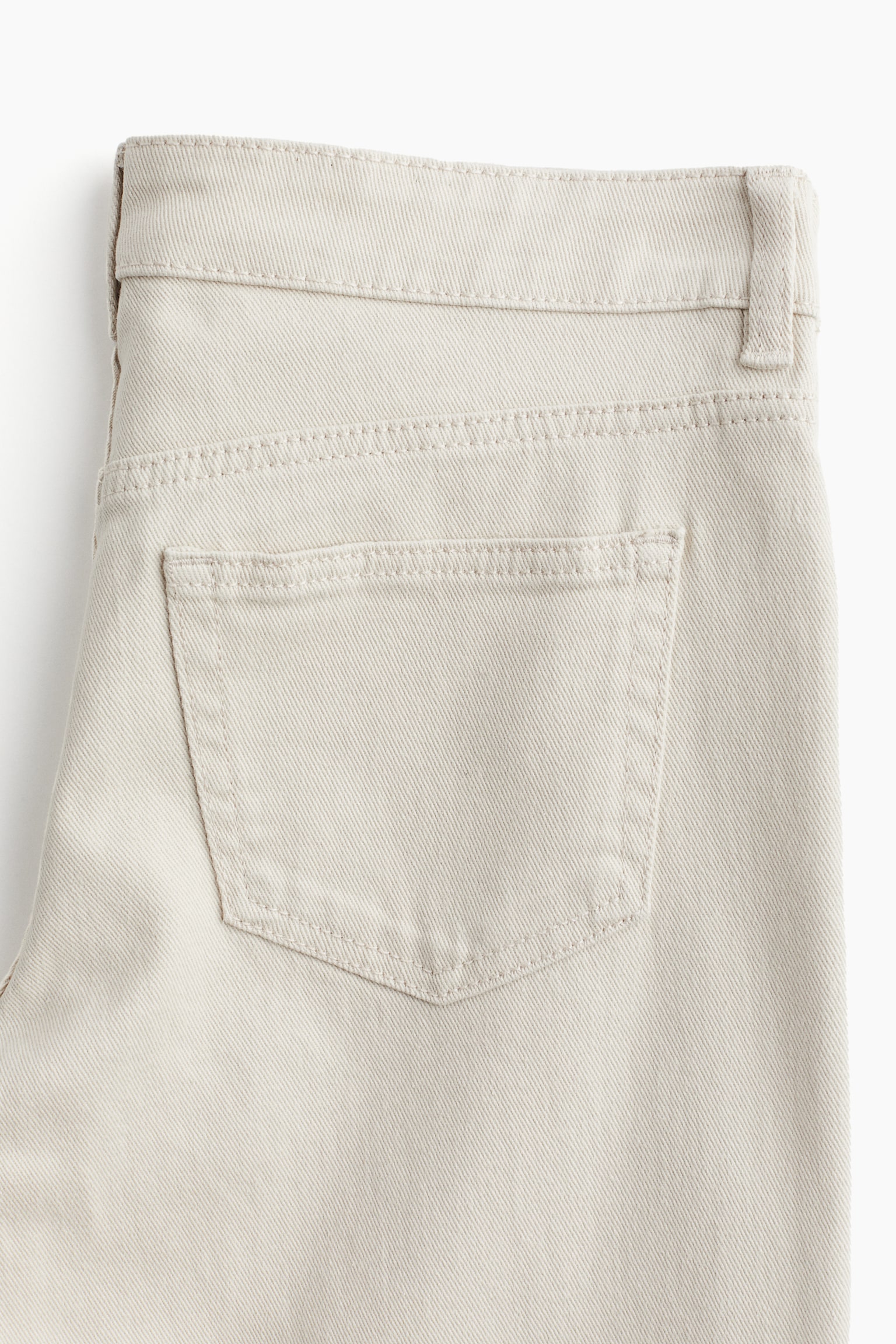 Женские брюки H&M Low-waist Twill, цвет: Светлый бежевый — фото 3