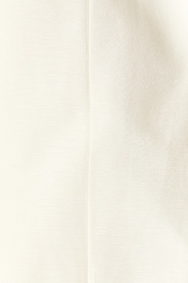 Linen-Blend Barrel-Leg Pants-Cream - 5