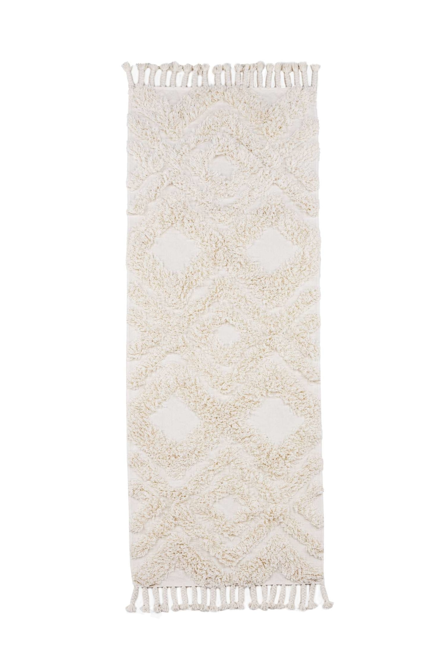 Hilma Tapis - Coton, Blanc/Coton, Brun/Coton, Gris Foncé - 1