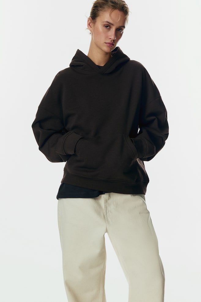 Sudadera con capucha - Marrón oscuro/Gris claro jaspeado/Gris/Negro - 2