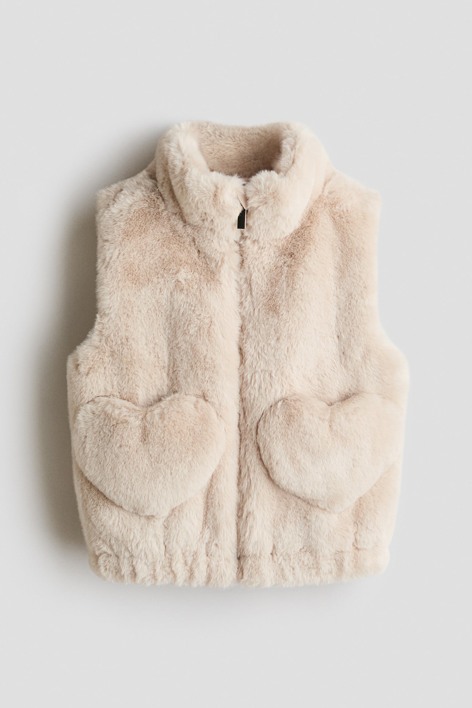 Fluffy gilet - Light beige