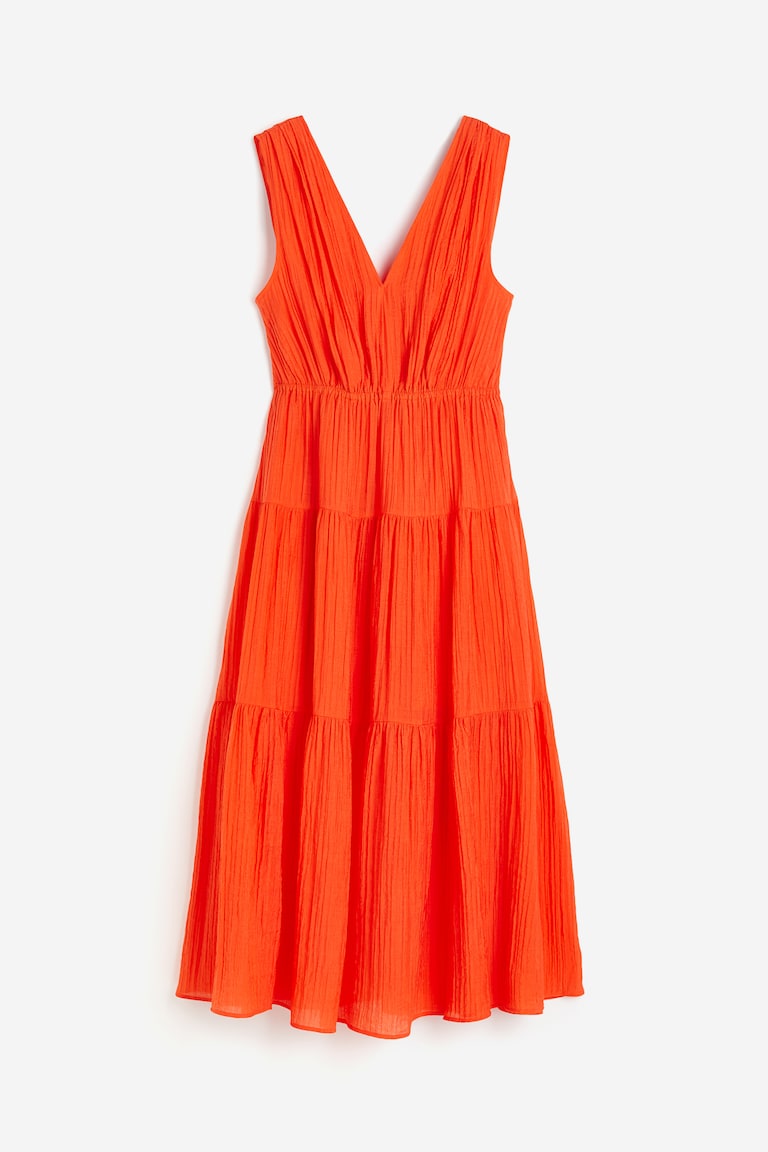 chinese dress ladies Orange Cutout Waist Halter Midi Dress  Gabi Swimwear