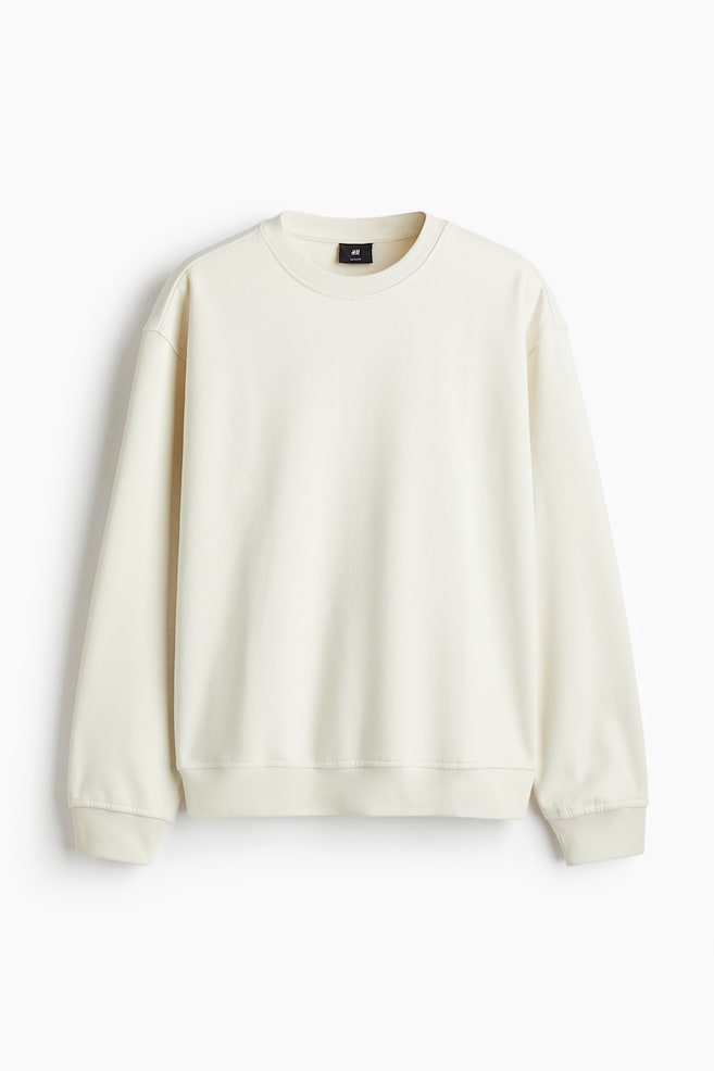 Loose-Fit Sweatshirt - White/Gray melange/Dark gray/Dark blue/Green/Light blue/Dusty khaki green/Pink/Black/Green/Cream - 1