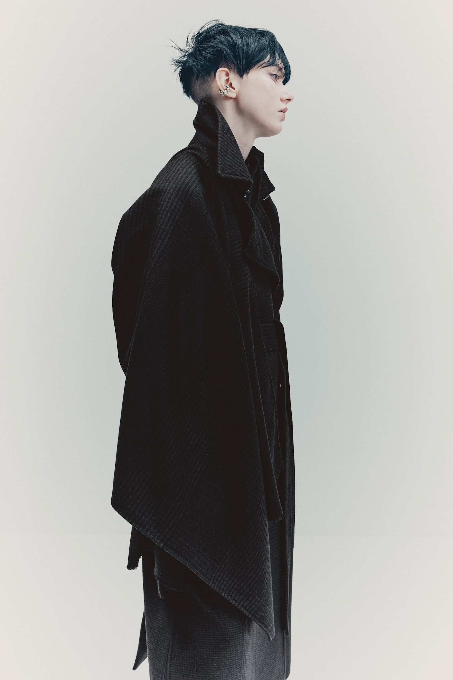 Wool-blend scarf - Dark brown/Checked - 6