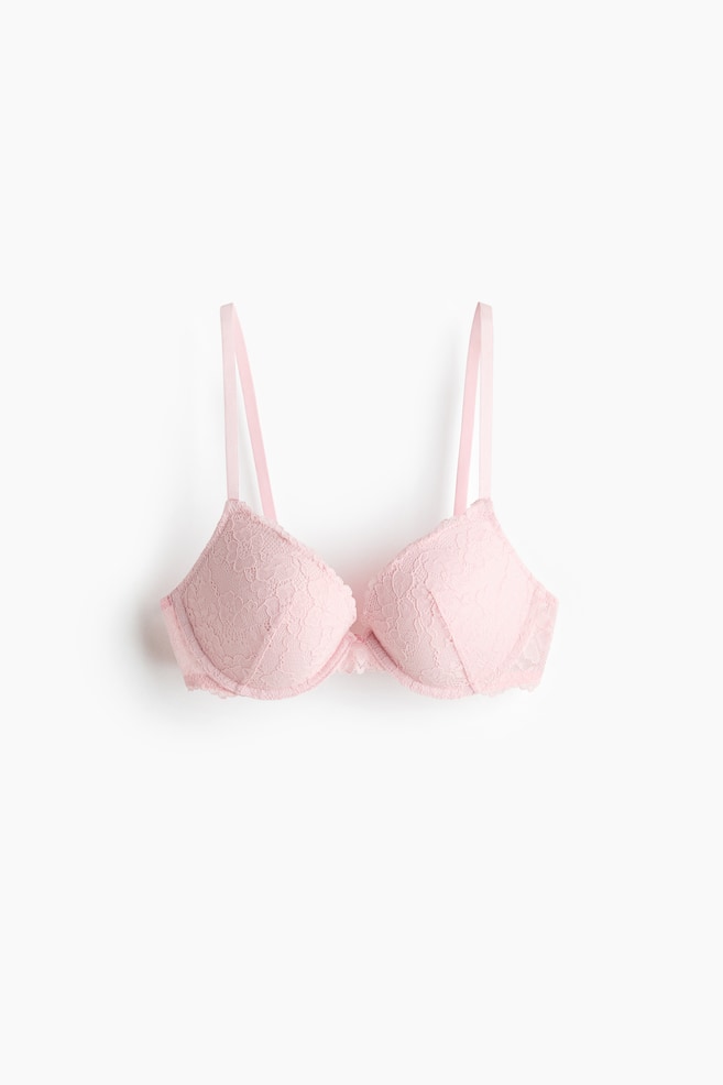 Lace Push-up Bra - Light pink/Burgundy/Pigeon blue/Dark brown/Light pink/Black - 1