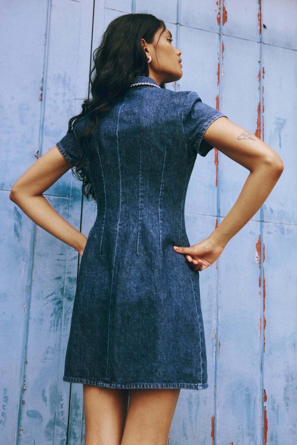 Embellished Denim Dress - image 3