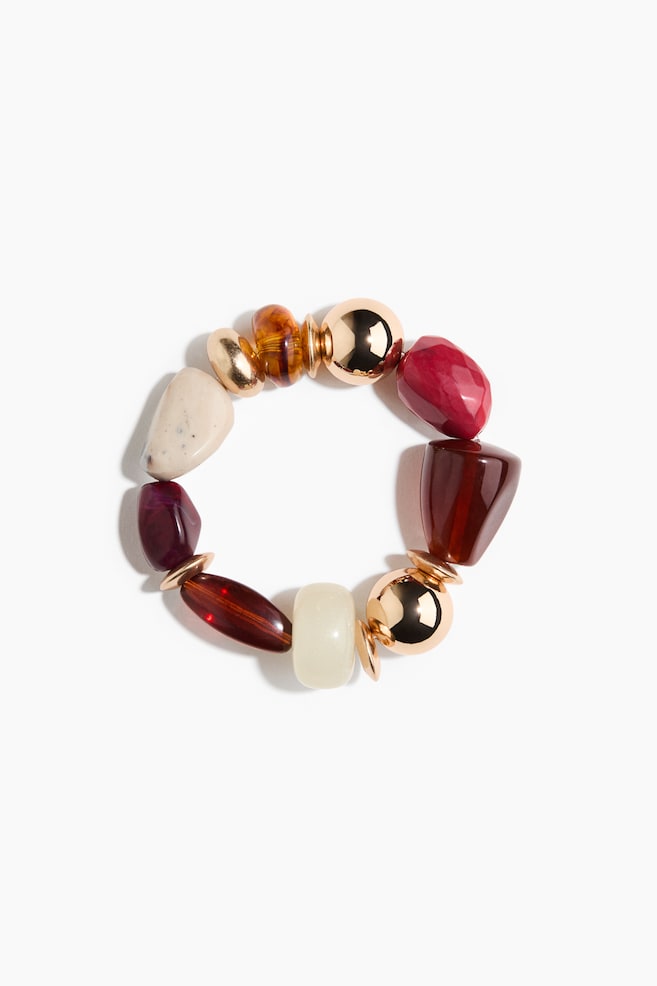 Armband - Goudkleurig/bordeauxrood - 1