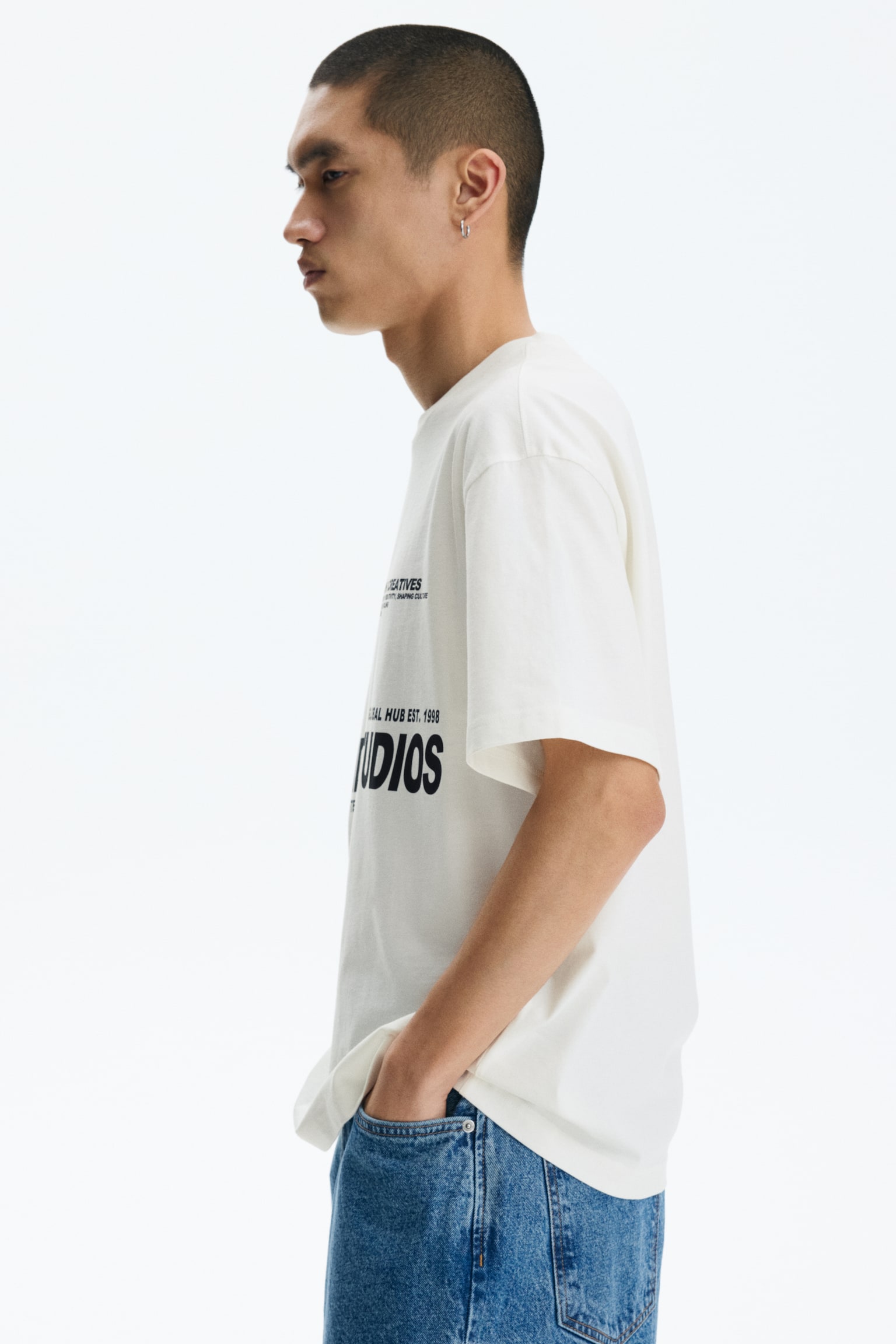 Relaxed Fit Printed T-shirt - Білий/Soho Creatives/Темно-зелений/Purpose/Білий/Umami Foods/Сірий меланж/Balance - 6