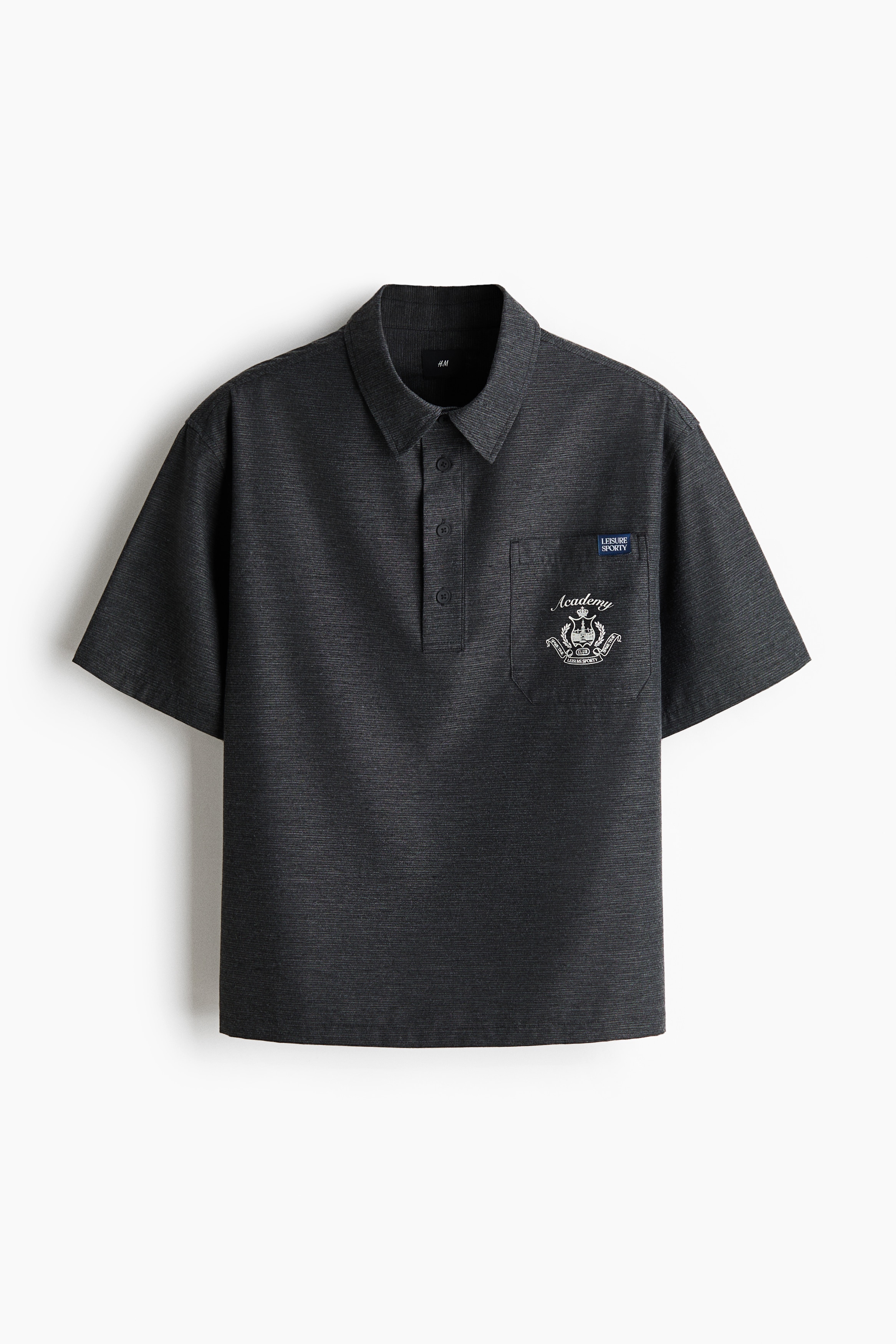 Áo polo Loose Fit - Màu đen/Academy/Màu trắng/Academy