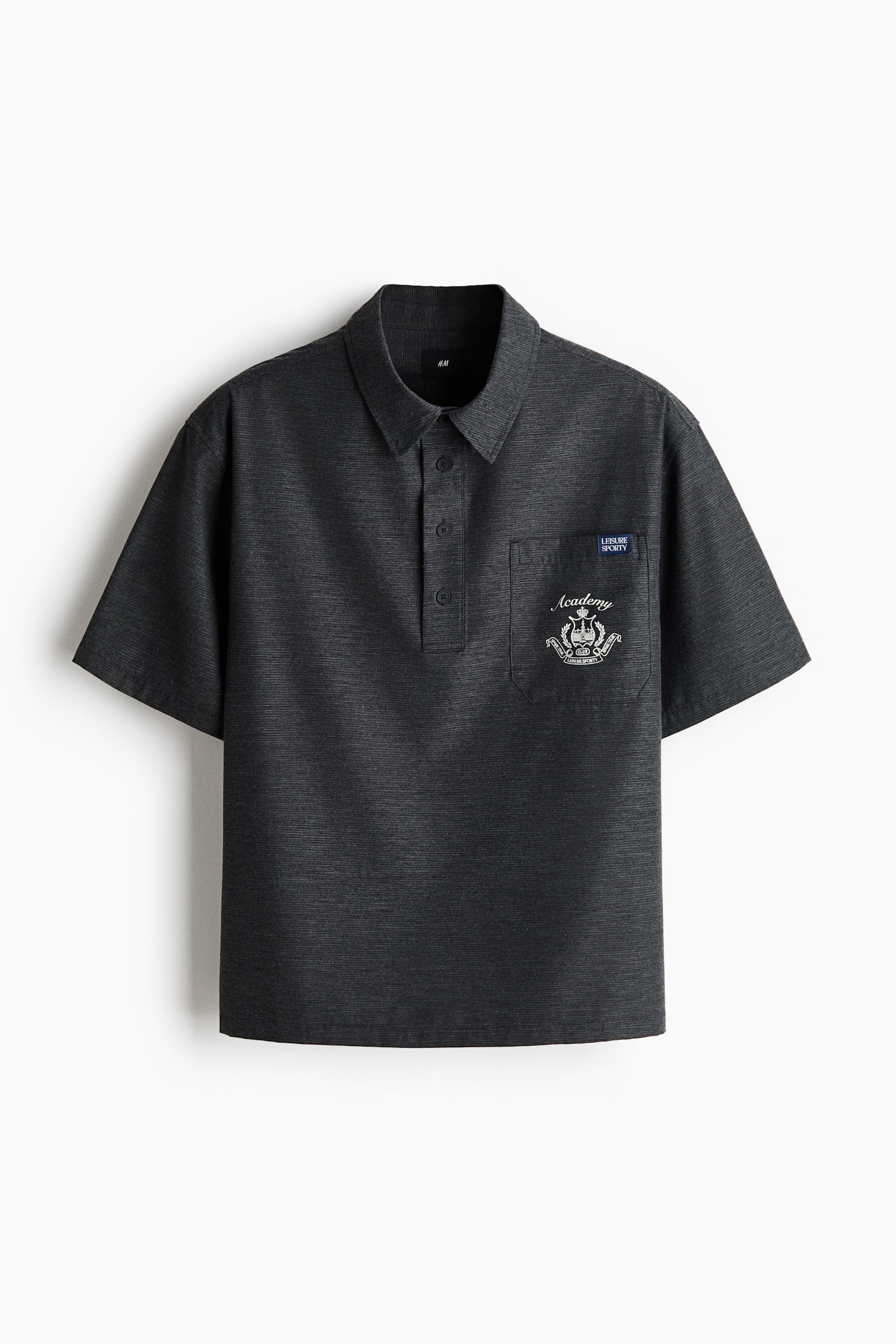 Loose Fit Polo shirt - Black/Academy/White/Academy - 1