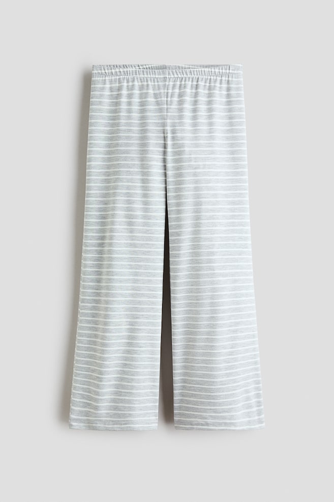 Hose mit weitem Bein - Hellgrau/Gestreift/Marineblau/Gestreift - 1