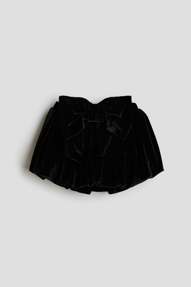 Falda globo con lazo - Negro - 1