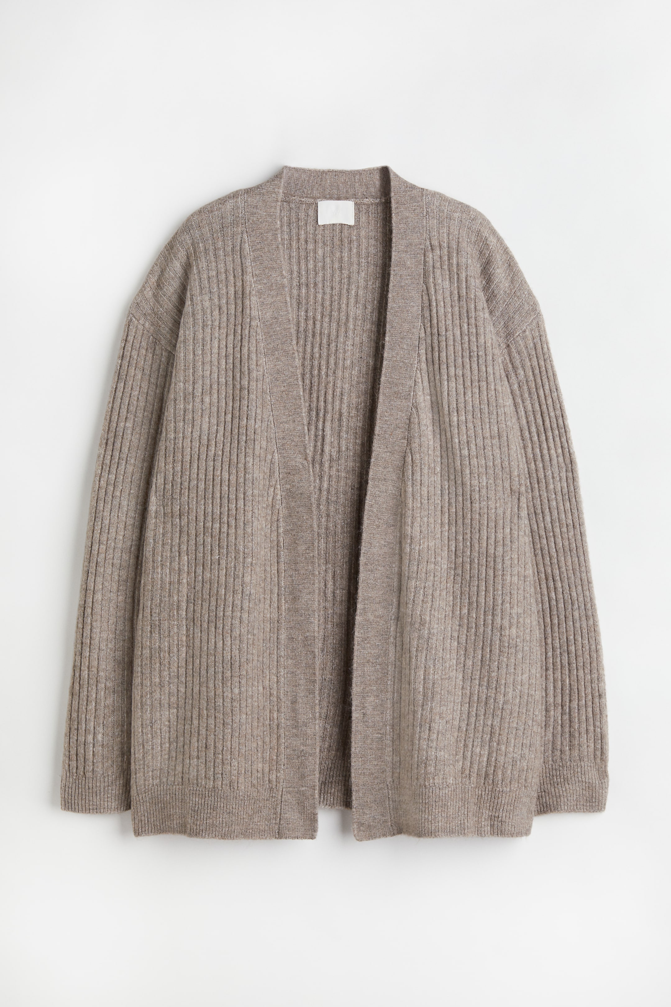 View larger image: Rib-knit cardigan - Greige - Ladies | H&M 1