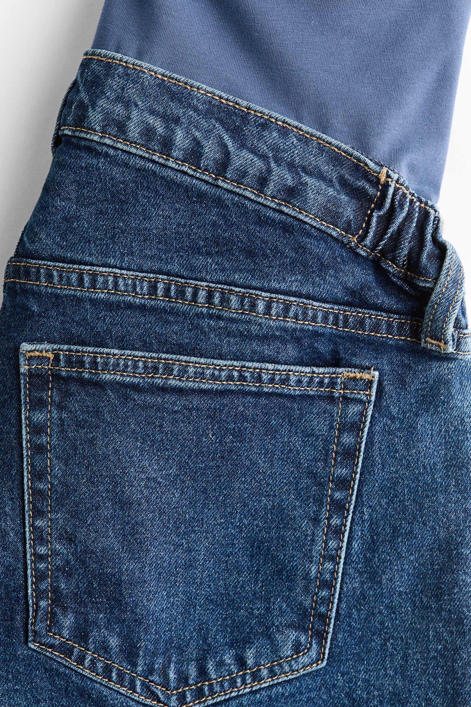 Женские джинсы H&M Mama Slim Mom Ankle, цвет: Тёмный джинсовый синий — фото 5