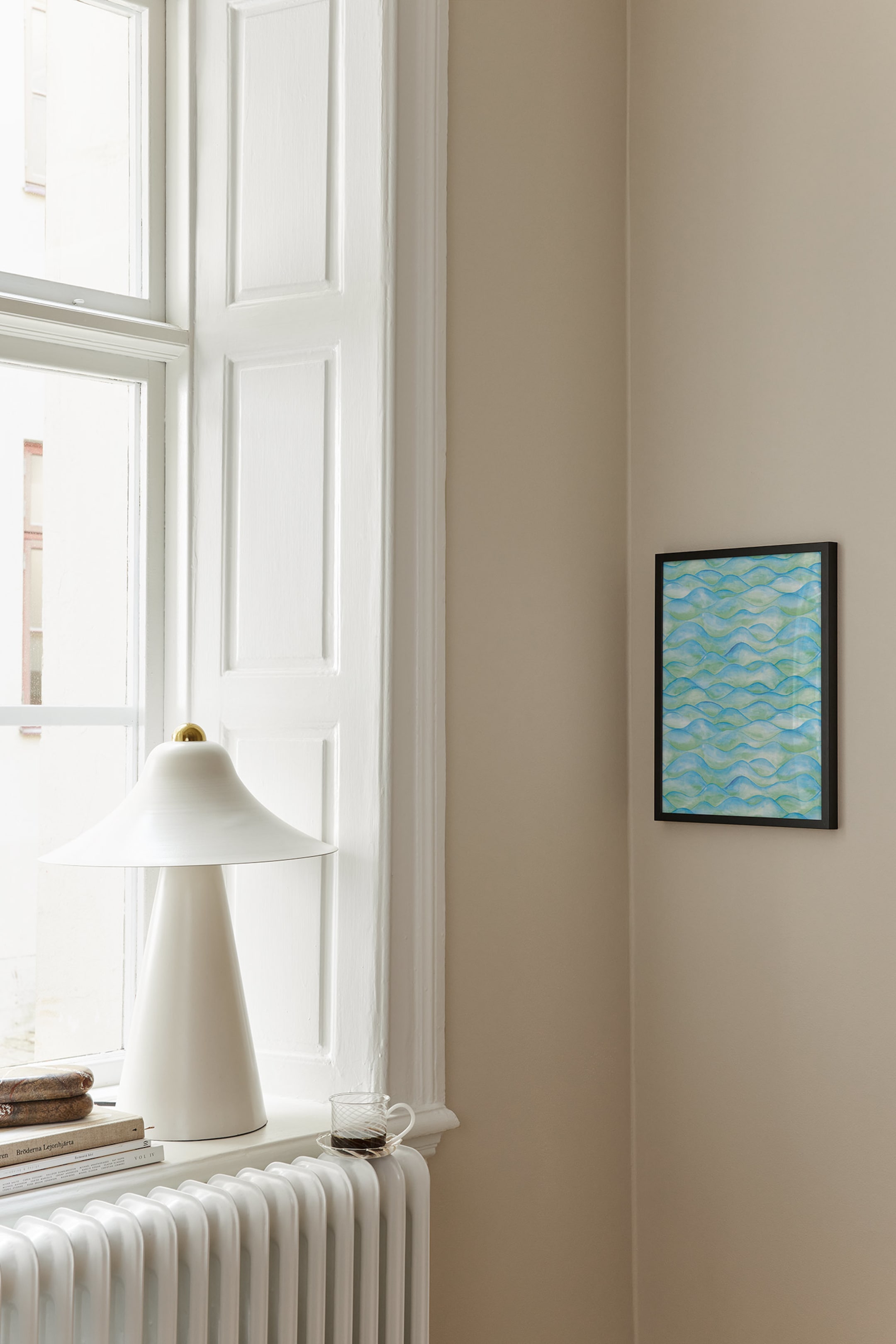 Visa större bild: Gentle Waves Poster - Grön/blå - Postery - Home All | H&M SE 1