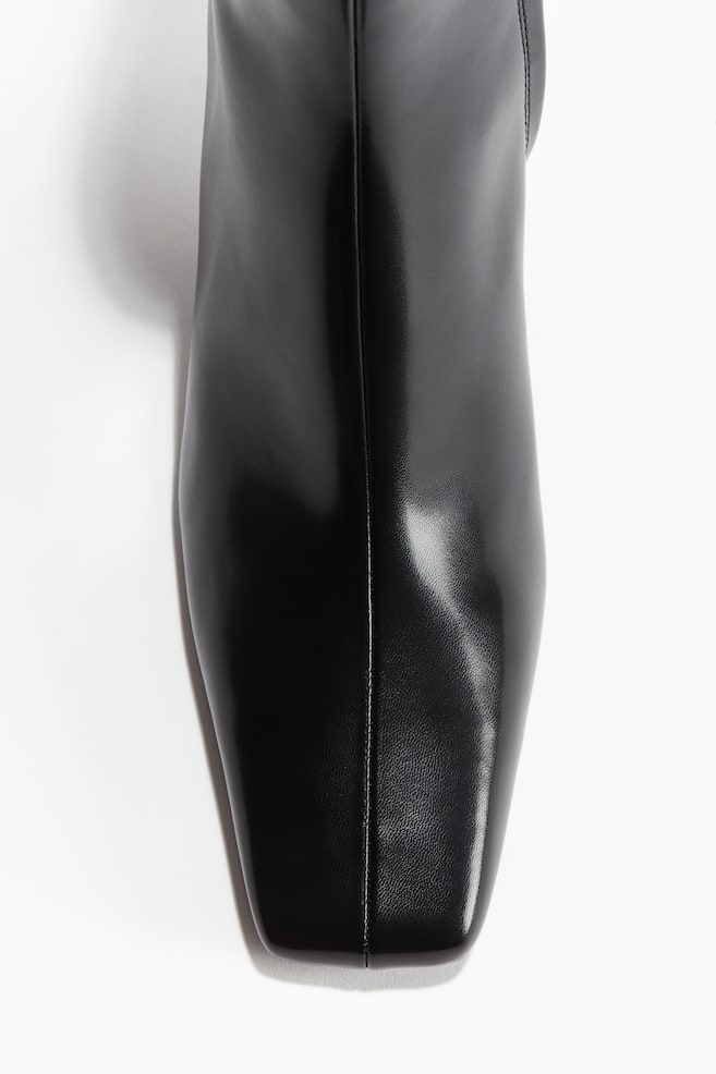 Bottines à talon-Noir - 3