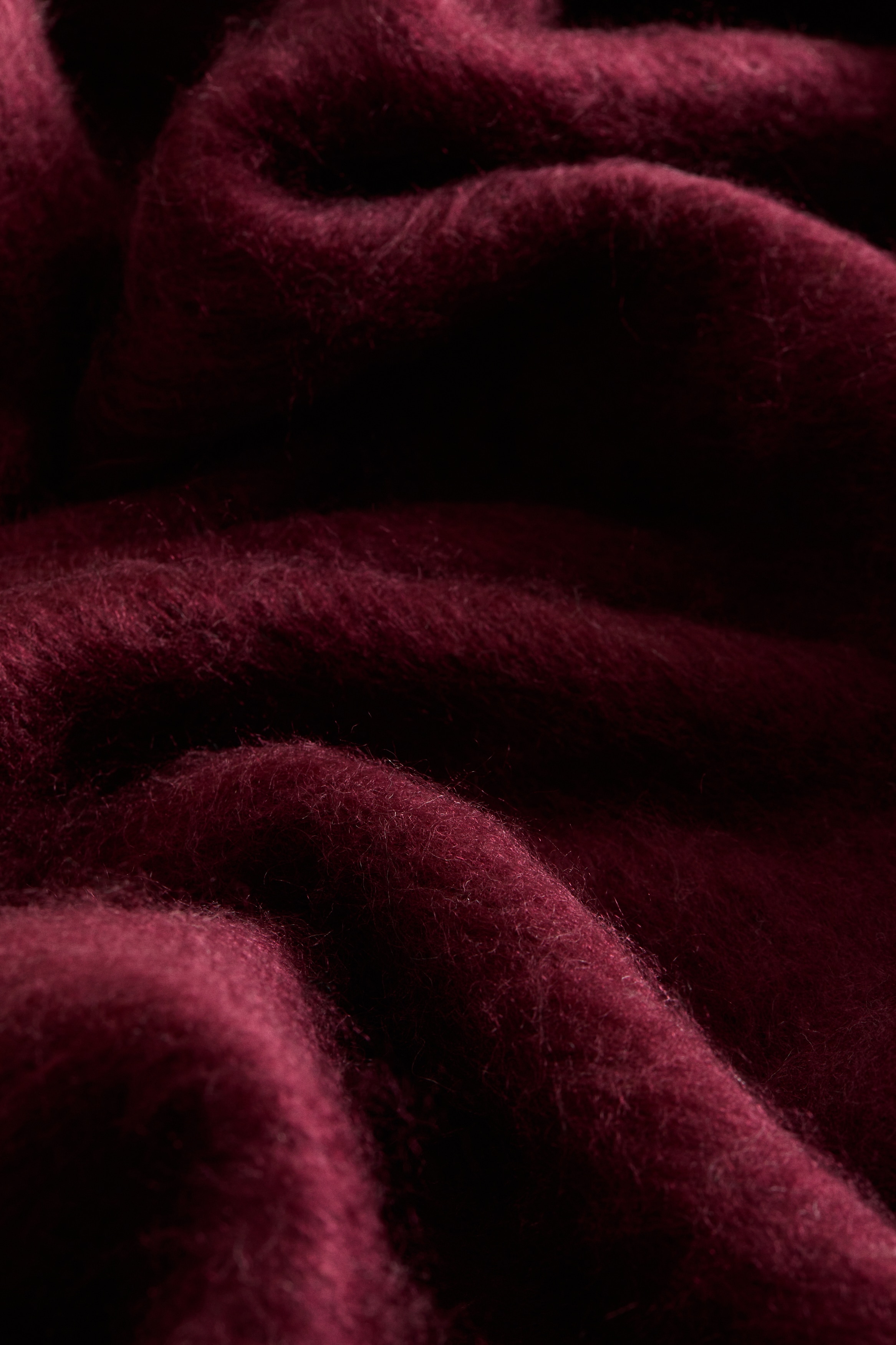 Burberrys バーガンディ フリンジ付きブランケット バーバリー 家具・インテリア Burberrys バーガンディ フリンジ