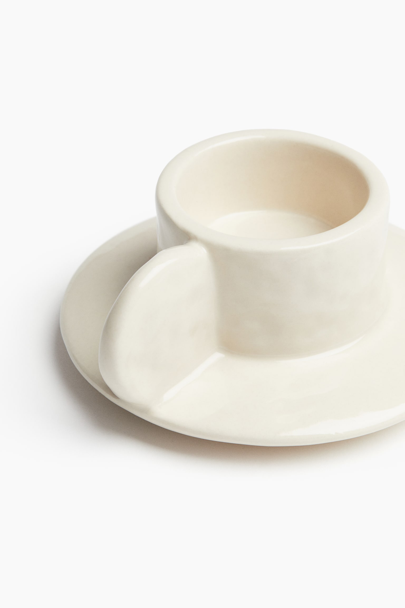 Stoneware tealight holder - White - 4