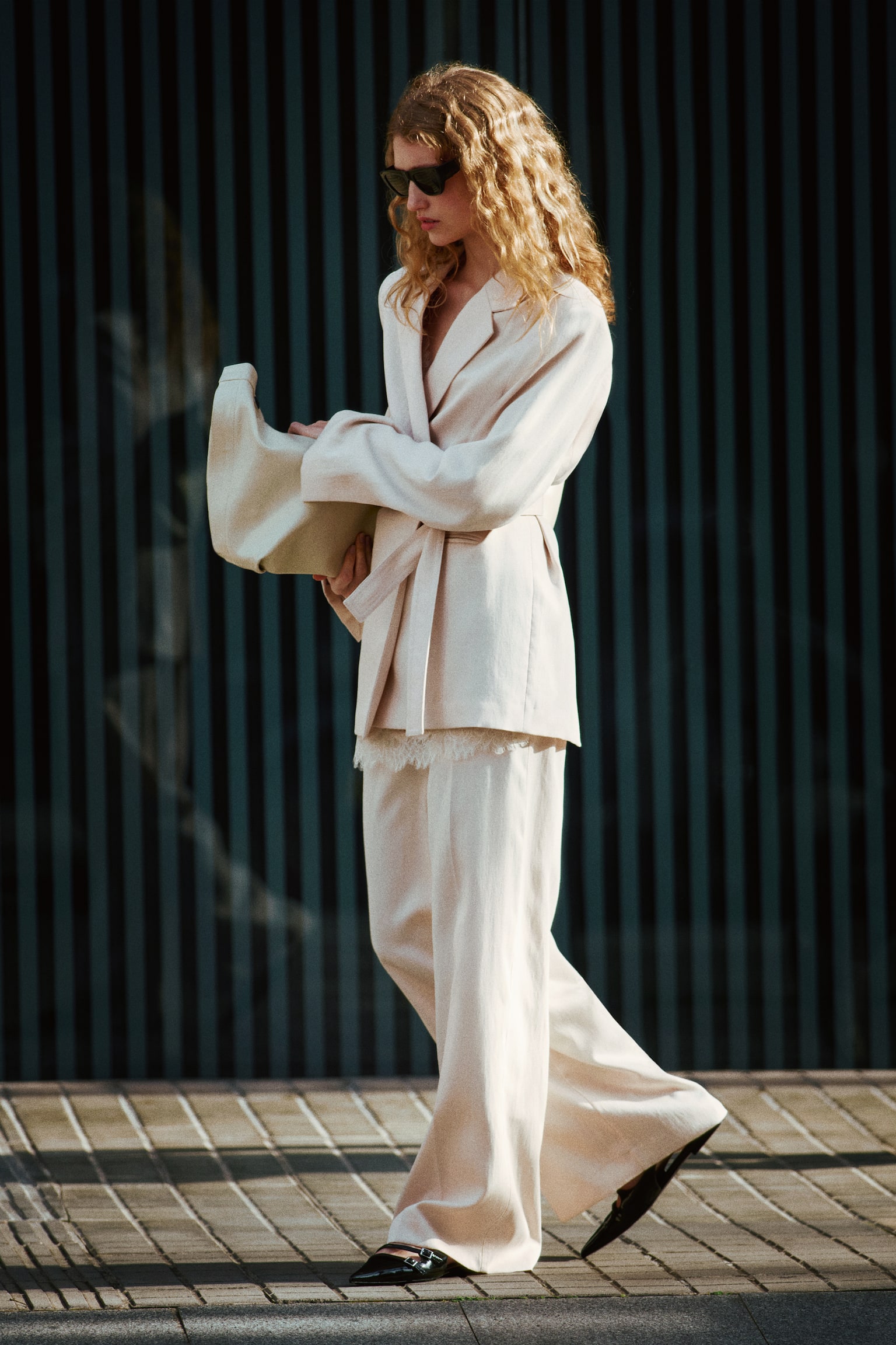 Wrap blazer - Light beige - 1