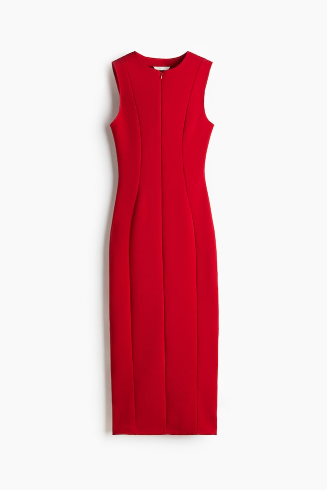 Vestido ajustado interlock - Rojo - 1