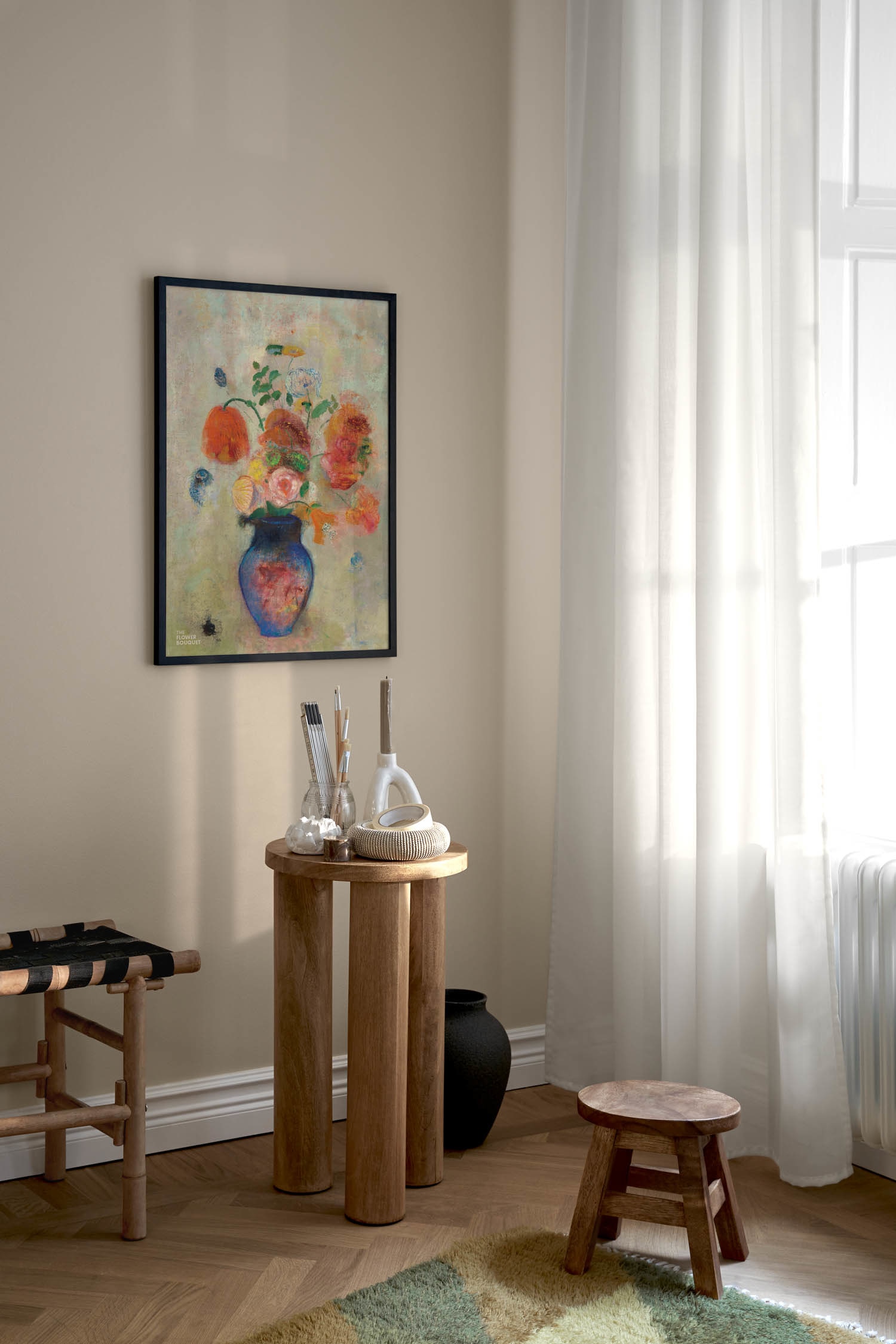 The Flower Bouquet Orange Poster - Orange