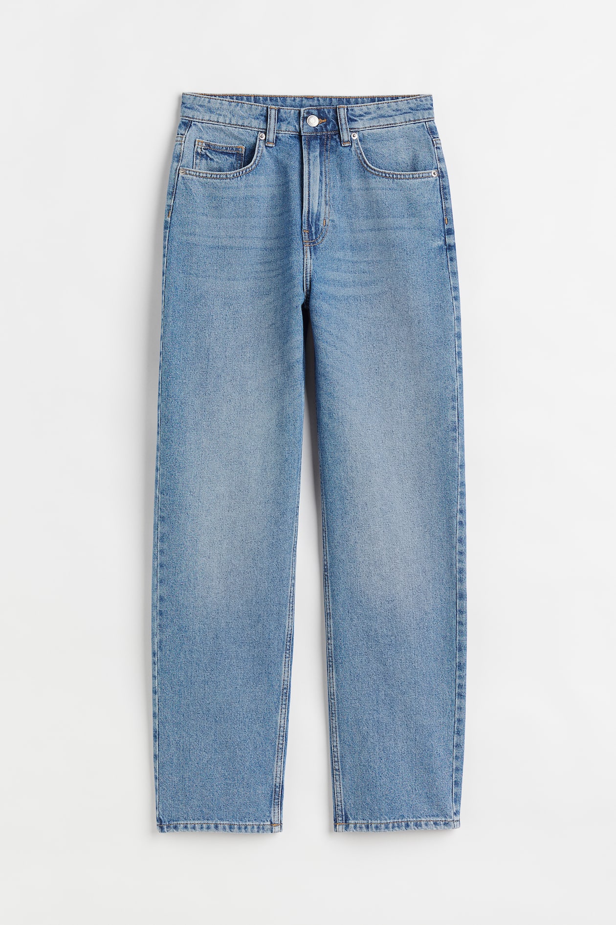 90s Straight High Jeans - High waist - Long - Denim blue - Ladies | H&M GB