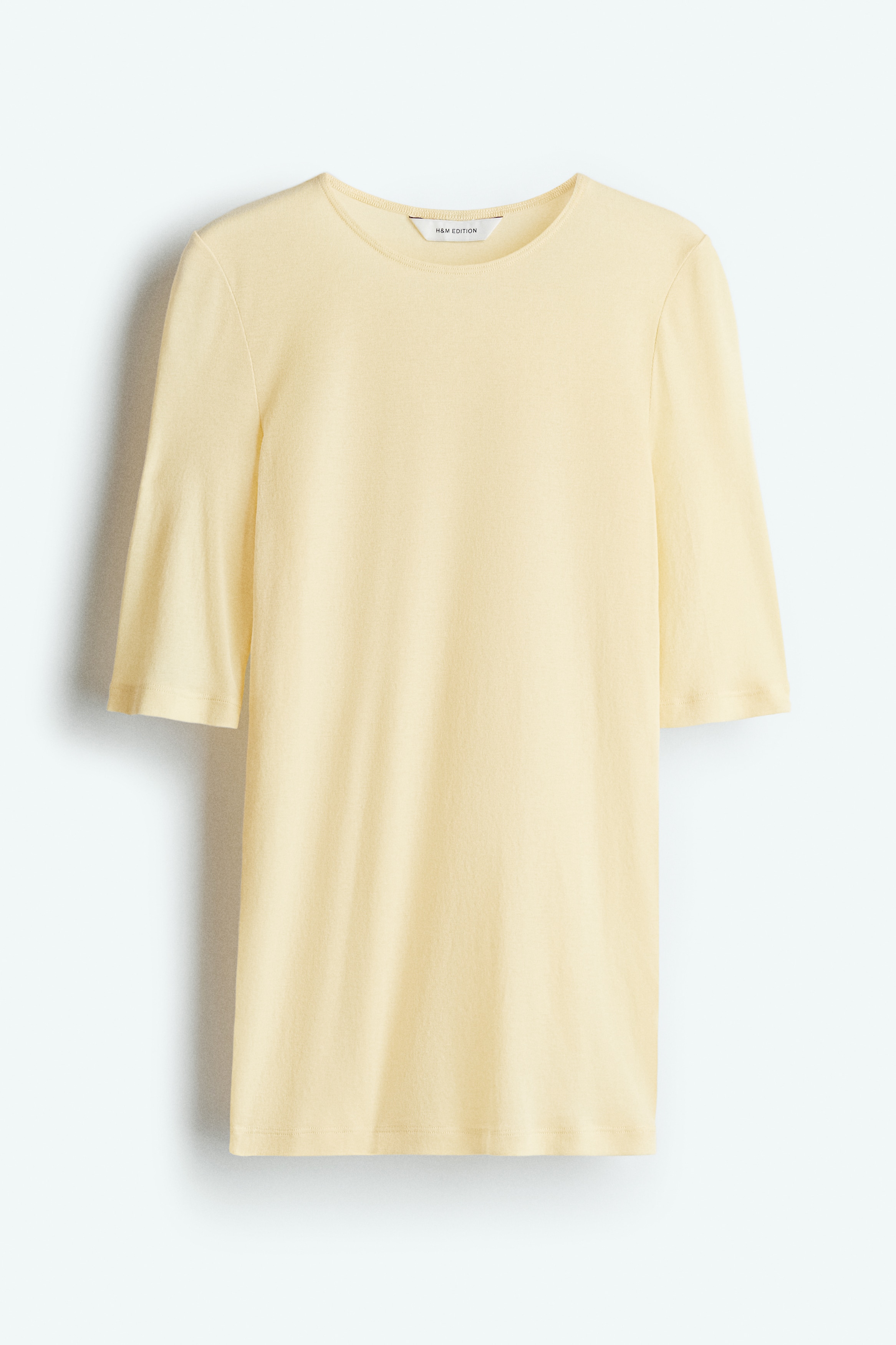 Pima cotton T-shirt - Light yellow/Dark beige/Pink/Dark khaki green