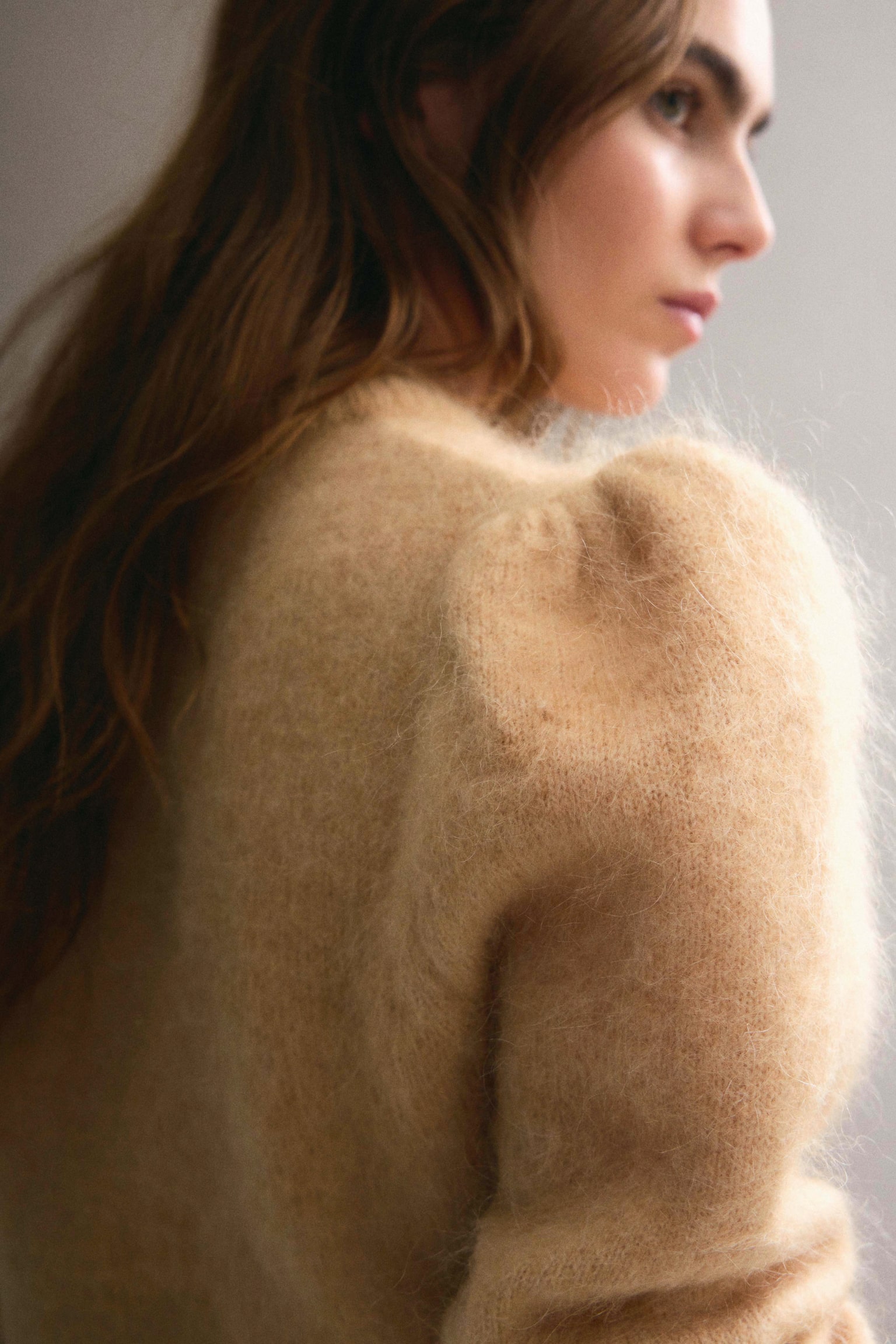 Mohair-blend jumper - Beige - 5