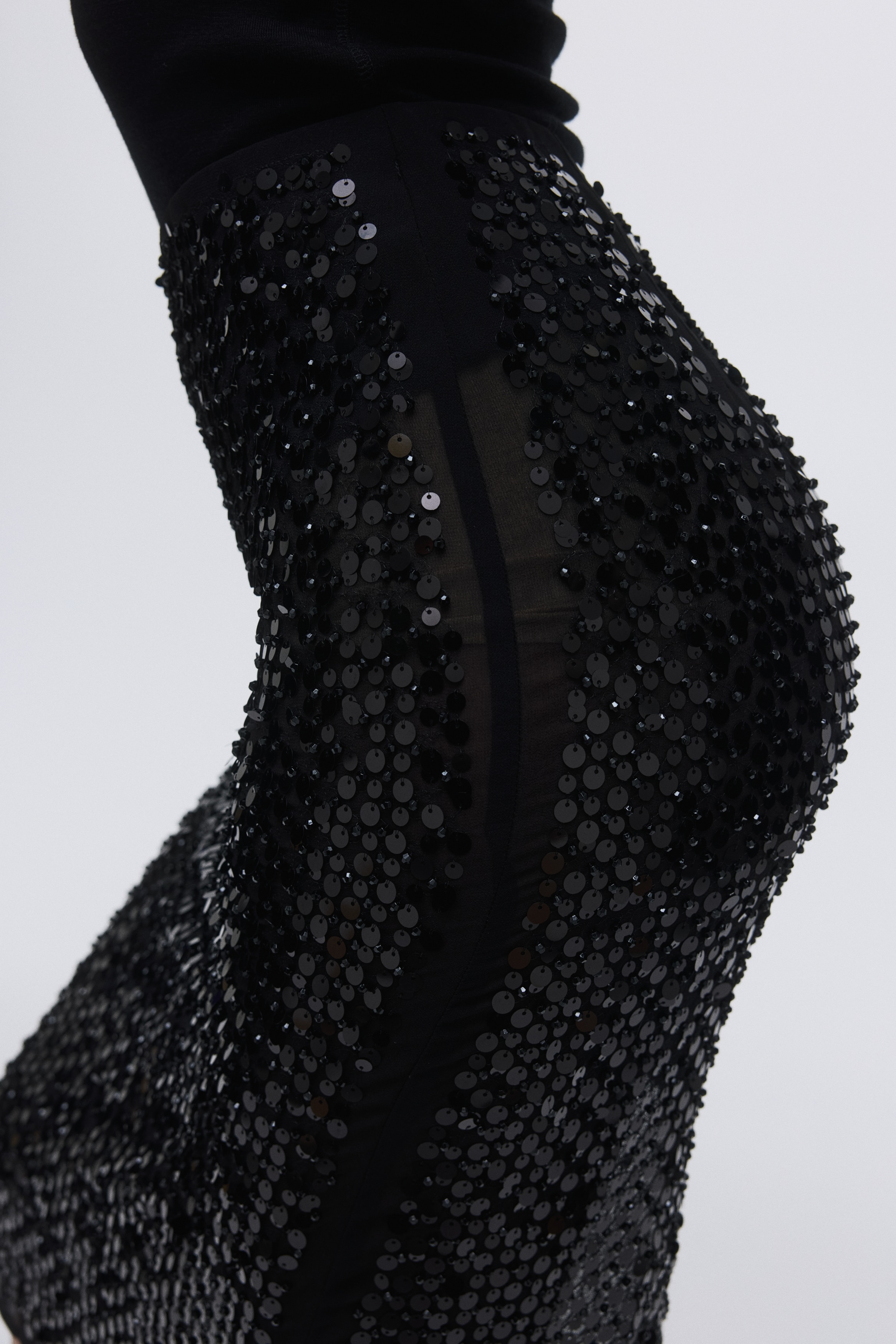 Sequined pencil skirt