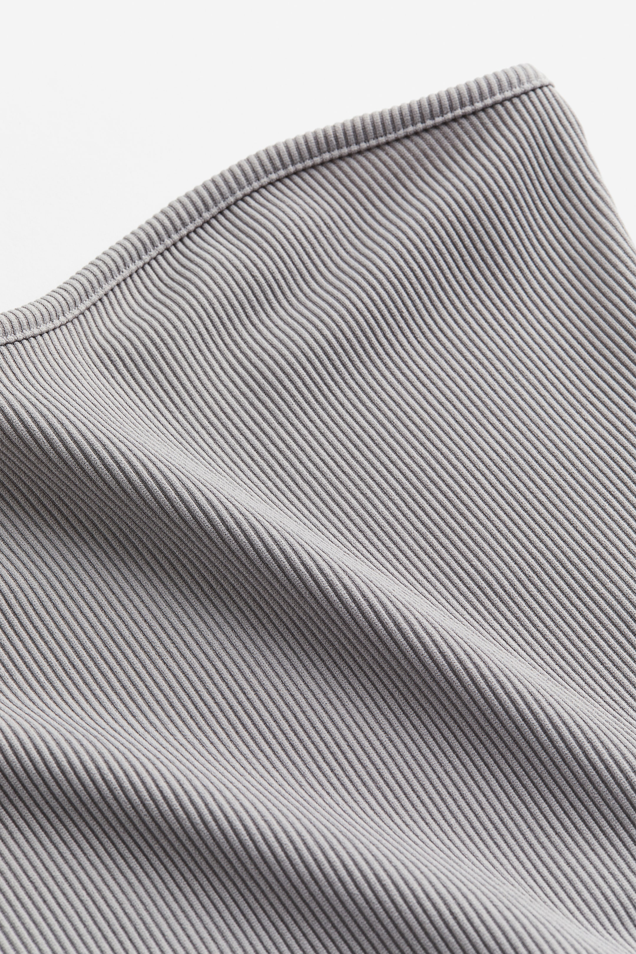 View larger image: Rib Bandeau Top - Light grey - Ladies | H&M AU 2