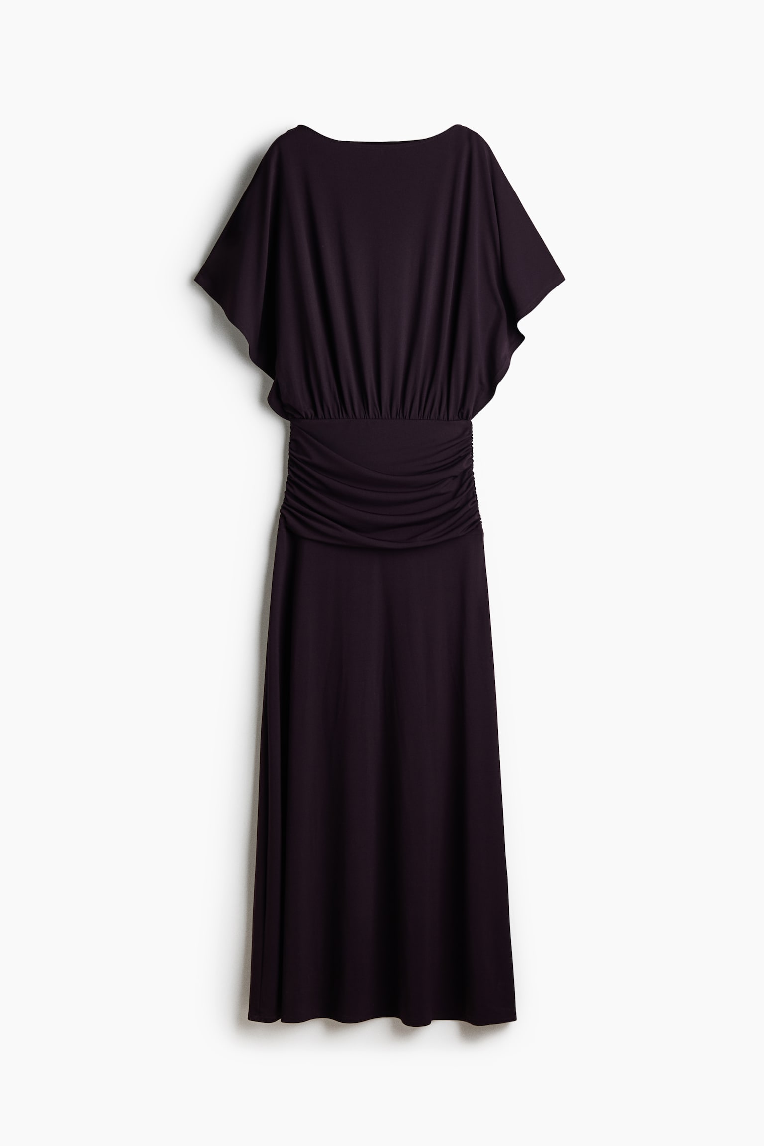 Женское платье H&M Draped Maxi, цвет: Тёмный сливовый фиолетовый — фото 1