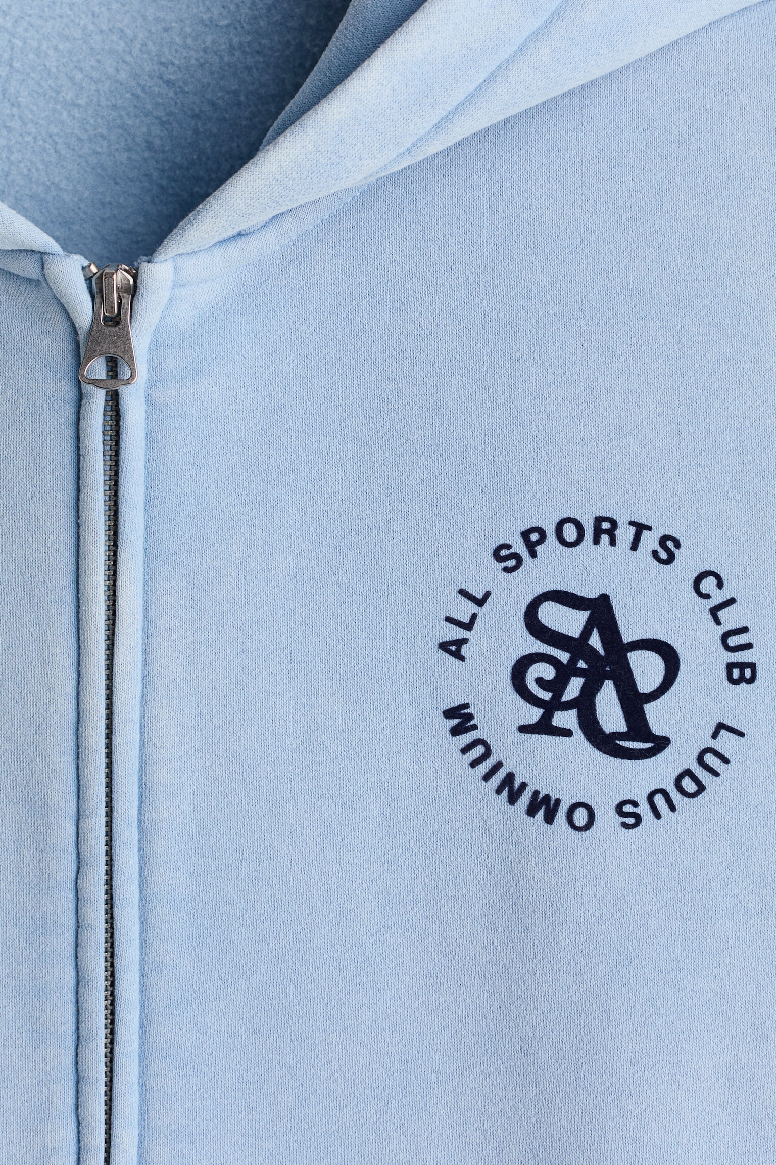 Sudadera Loose Fit con gorro y zíper - Azul claro/All Sports Club/Azul marino/ASC/Verde caqui - 4