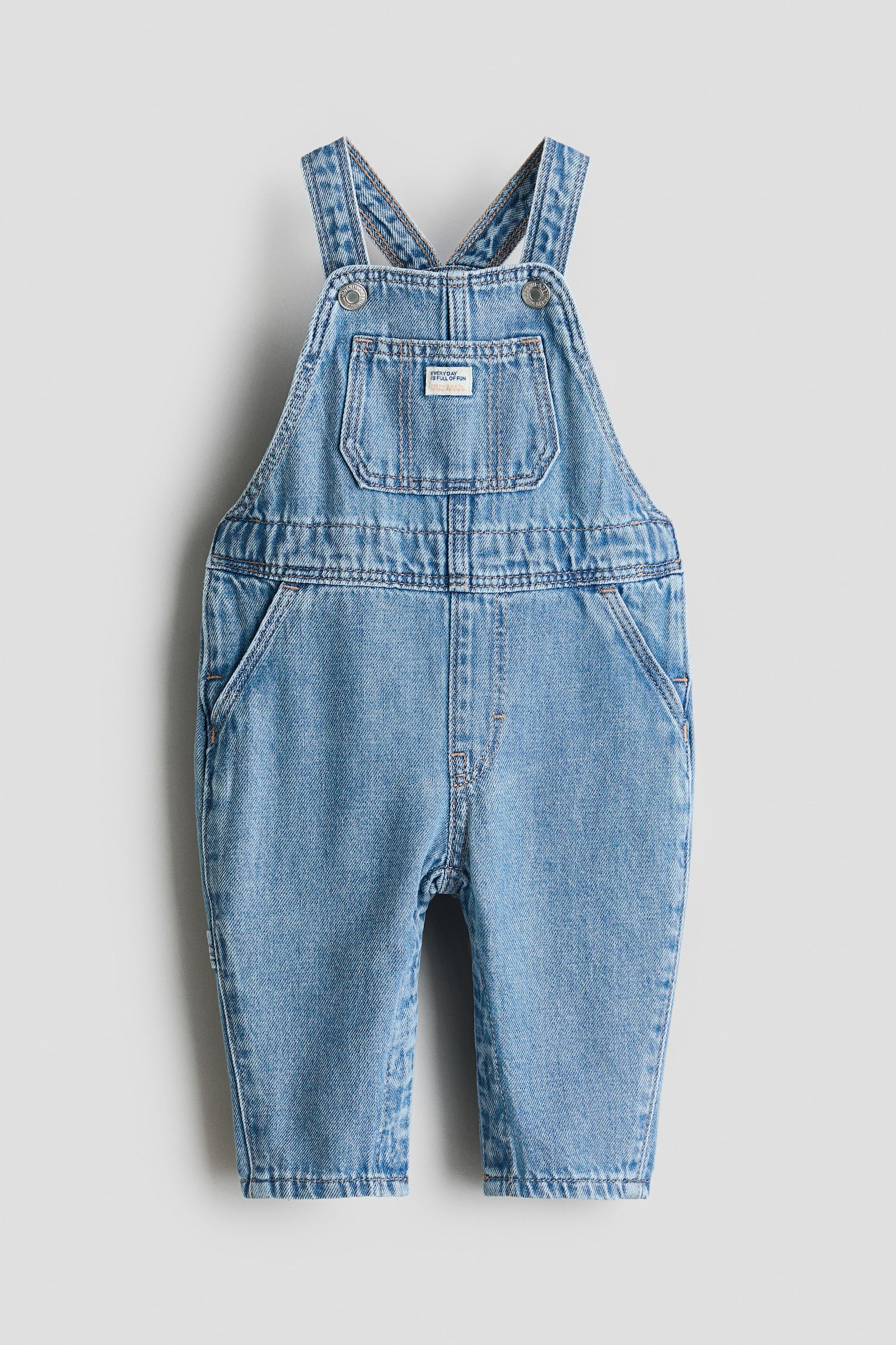 Cotton Denim Overalls - Denim blue/cherries/Light blue/white striped