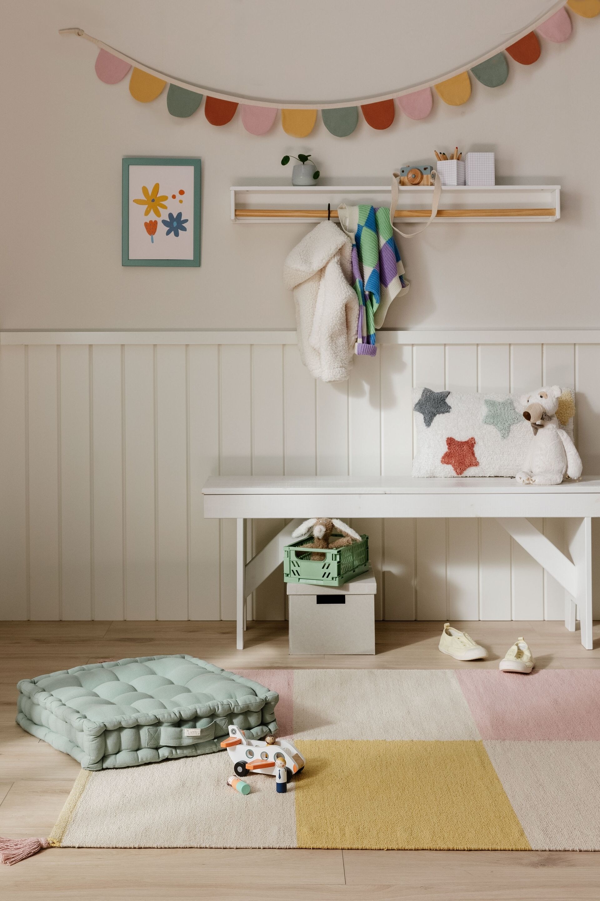 Kinderteppich Anton - Multicolor/gelb/Multicolor/blau/Multicolor/grün