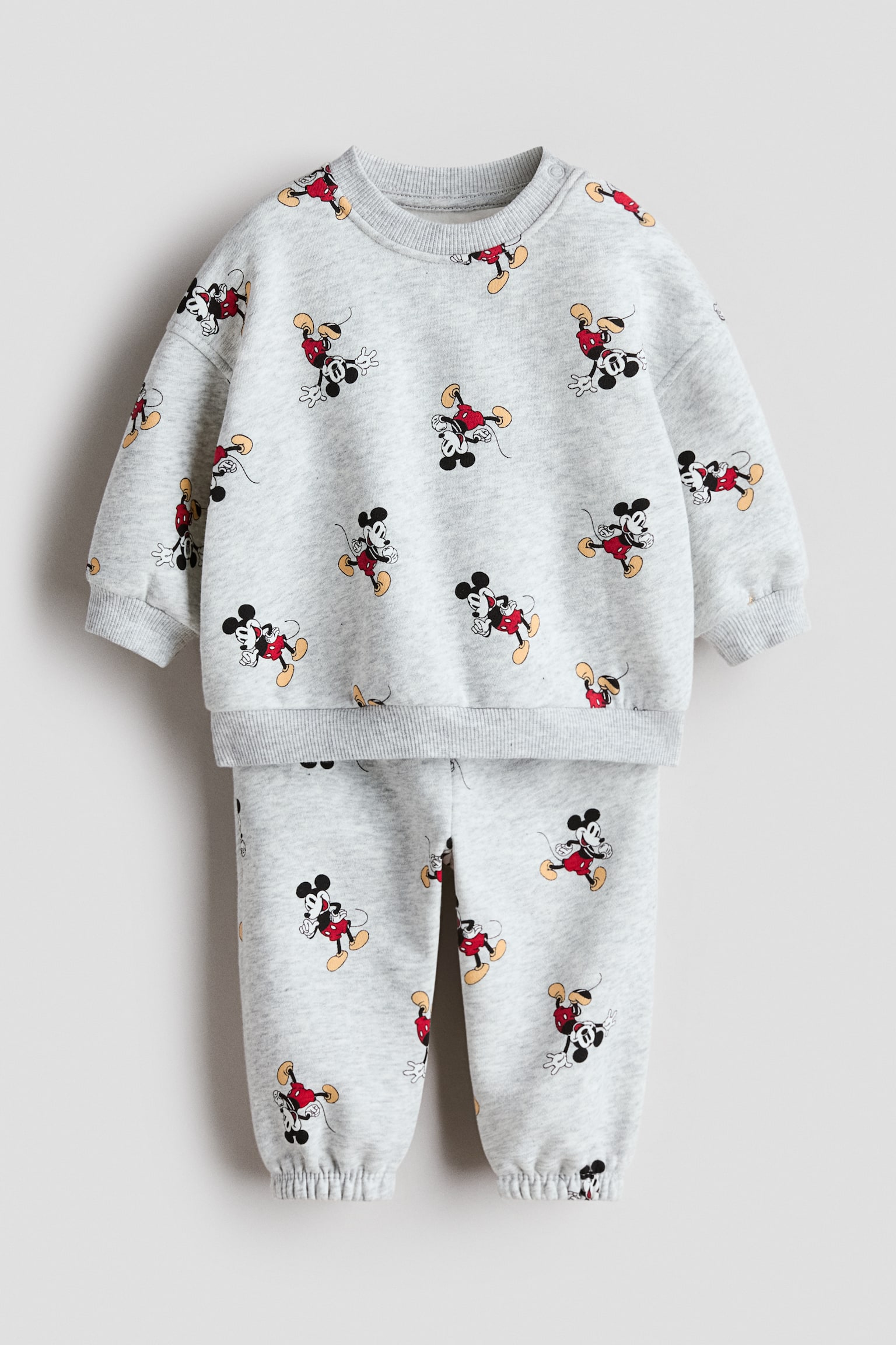 2-piece printed sweatshirt set - Light grey/Mickey Mouse/Light beige/Dusty blue/Mickey Mouse