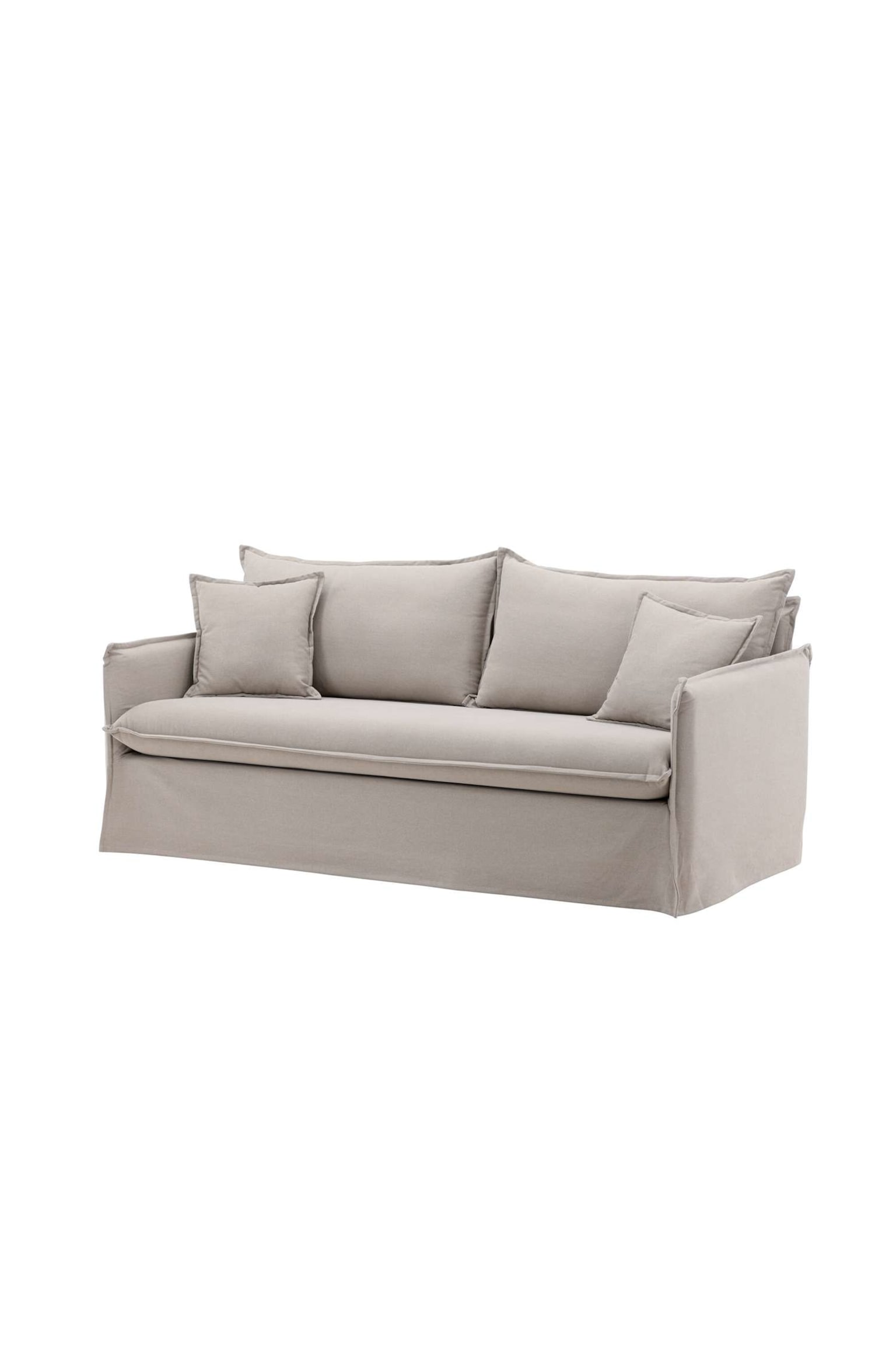 Nova 3-sits Soffa - Polyester Linne, Brun - 3