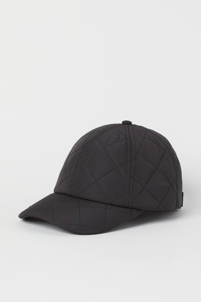 Quilted cap - Black - 1