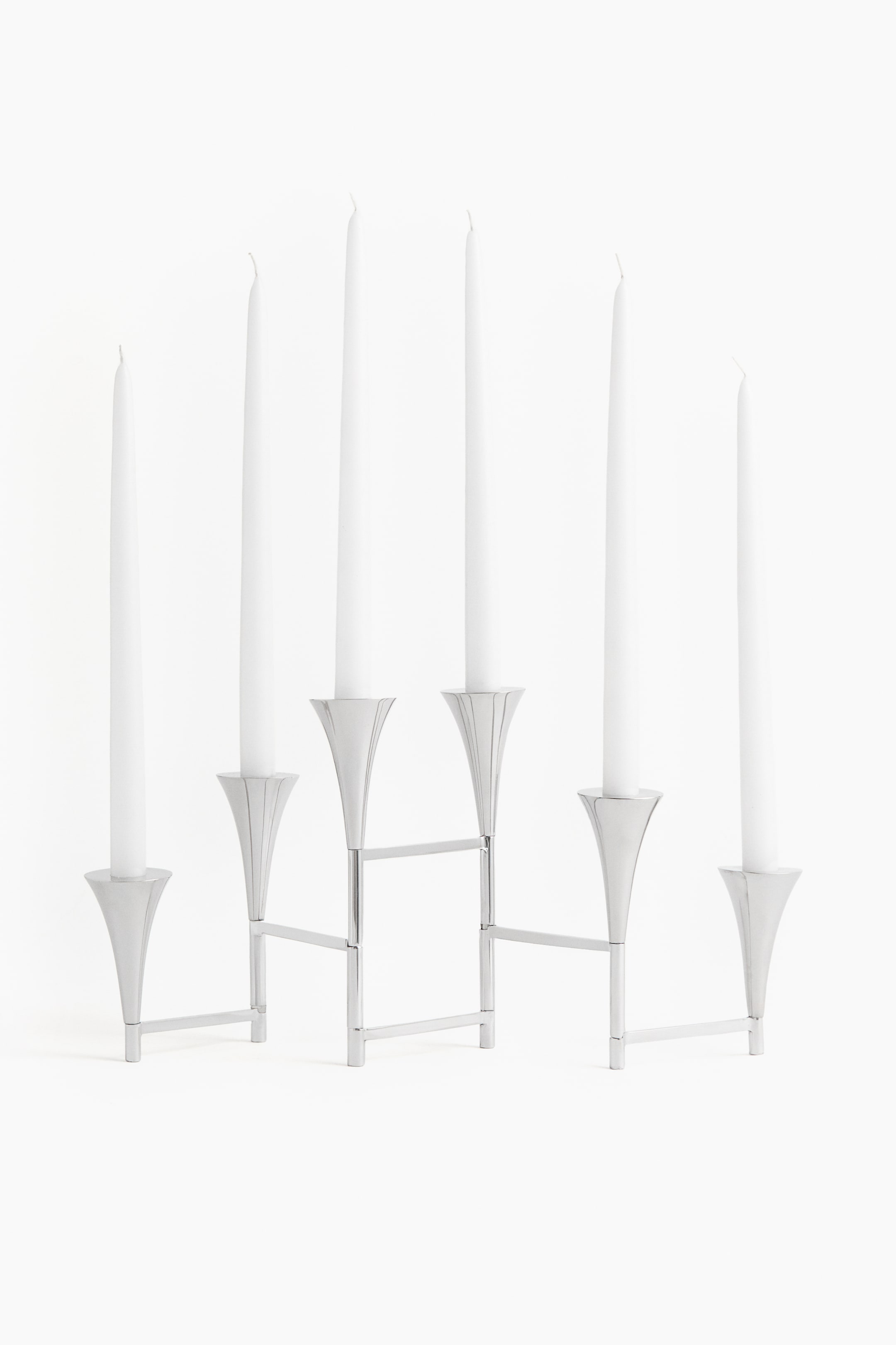 View larger image: Foldable Stainless Steel Candelabra - Silver-colored - Home All | H&M US 2