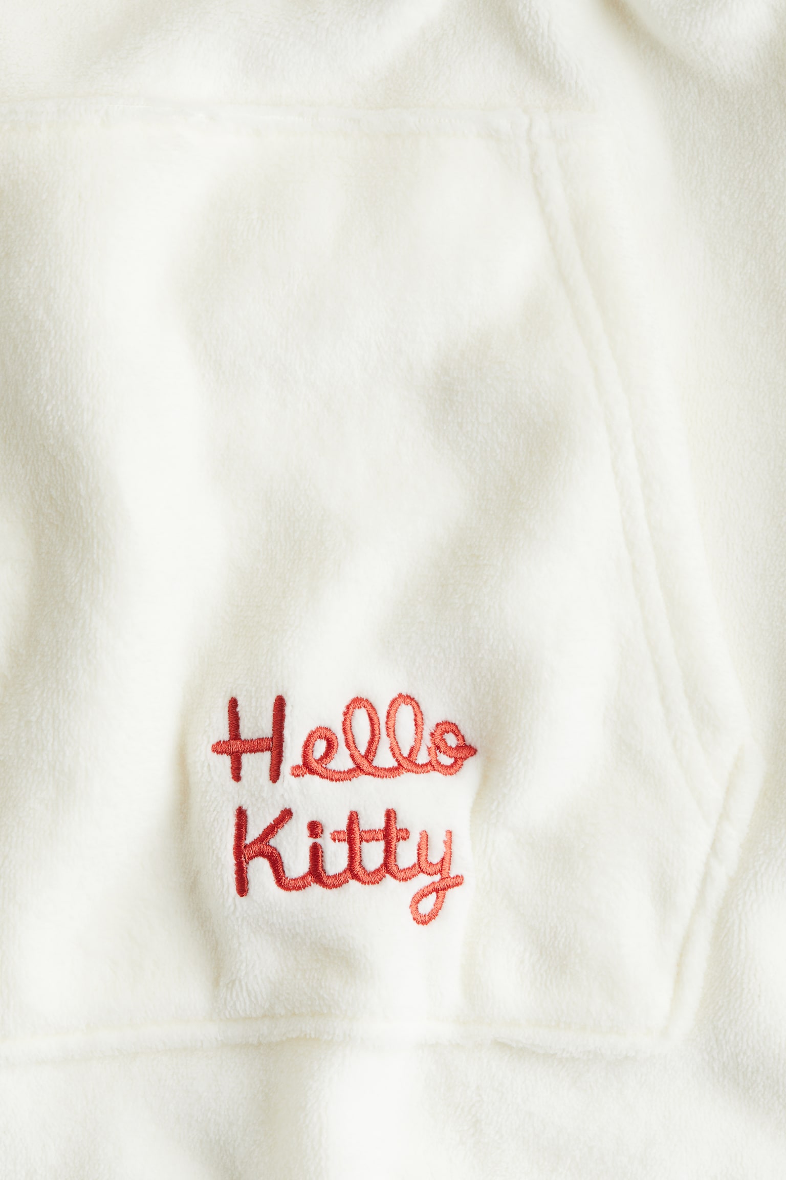 Hooded fleece blanket - Cream/Hello Kitty - 2