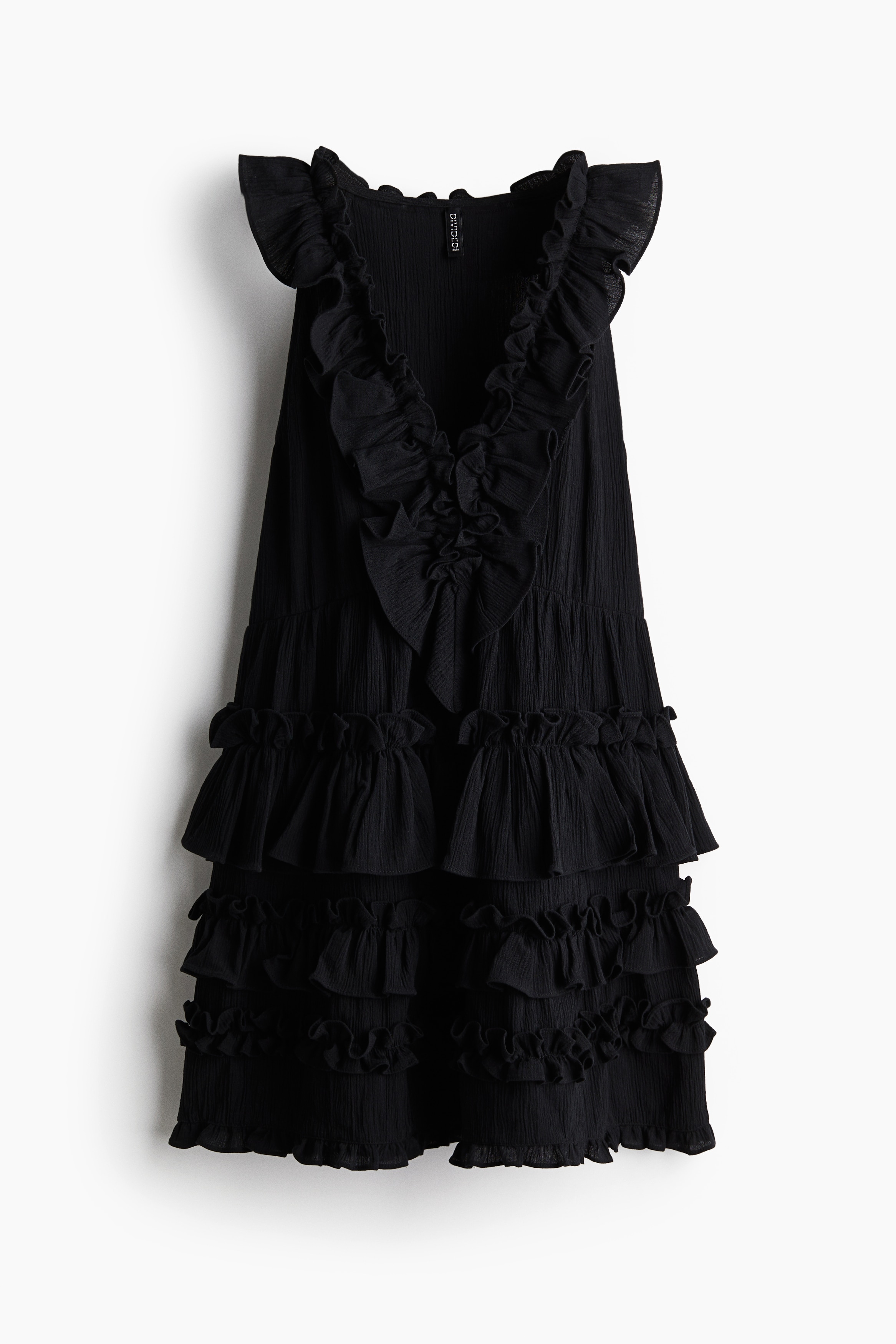 Φόρεμα με βολάν - Μαύρο/Λευκό