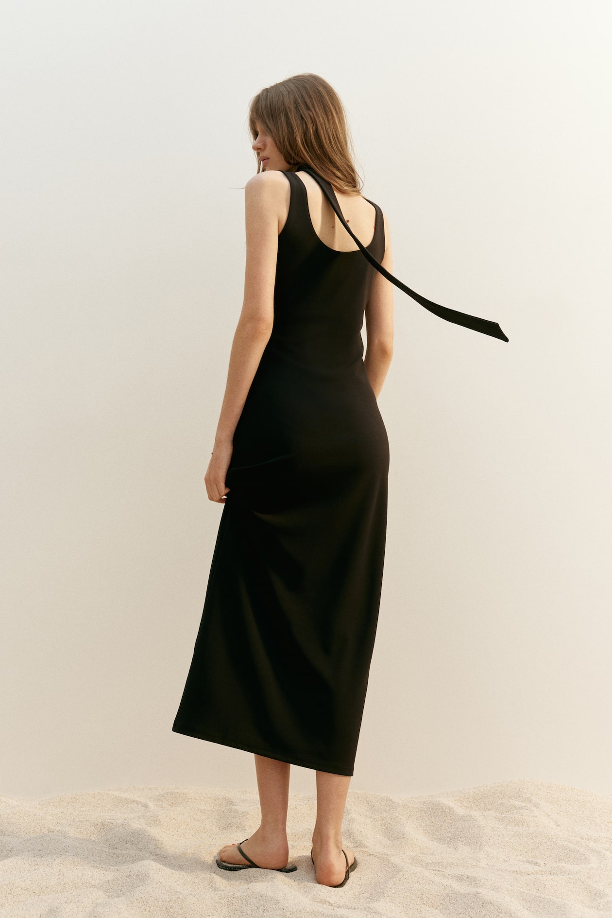 Bodycon Dress with Scarf - image 3